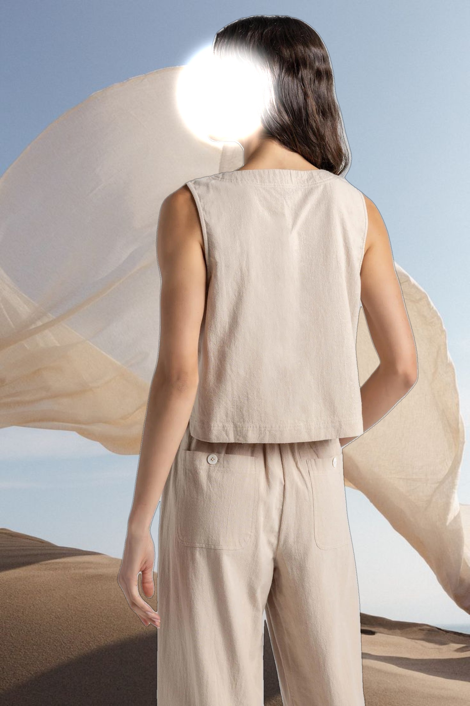 Cross Front Sleeveless Top