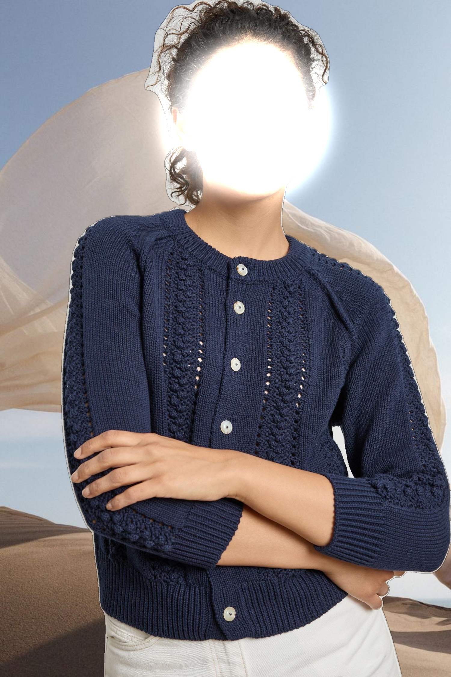 3/4 Sleeve Raglan Cardigan