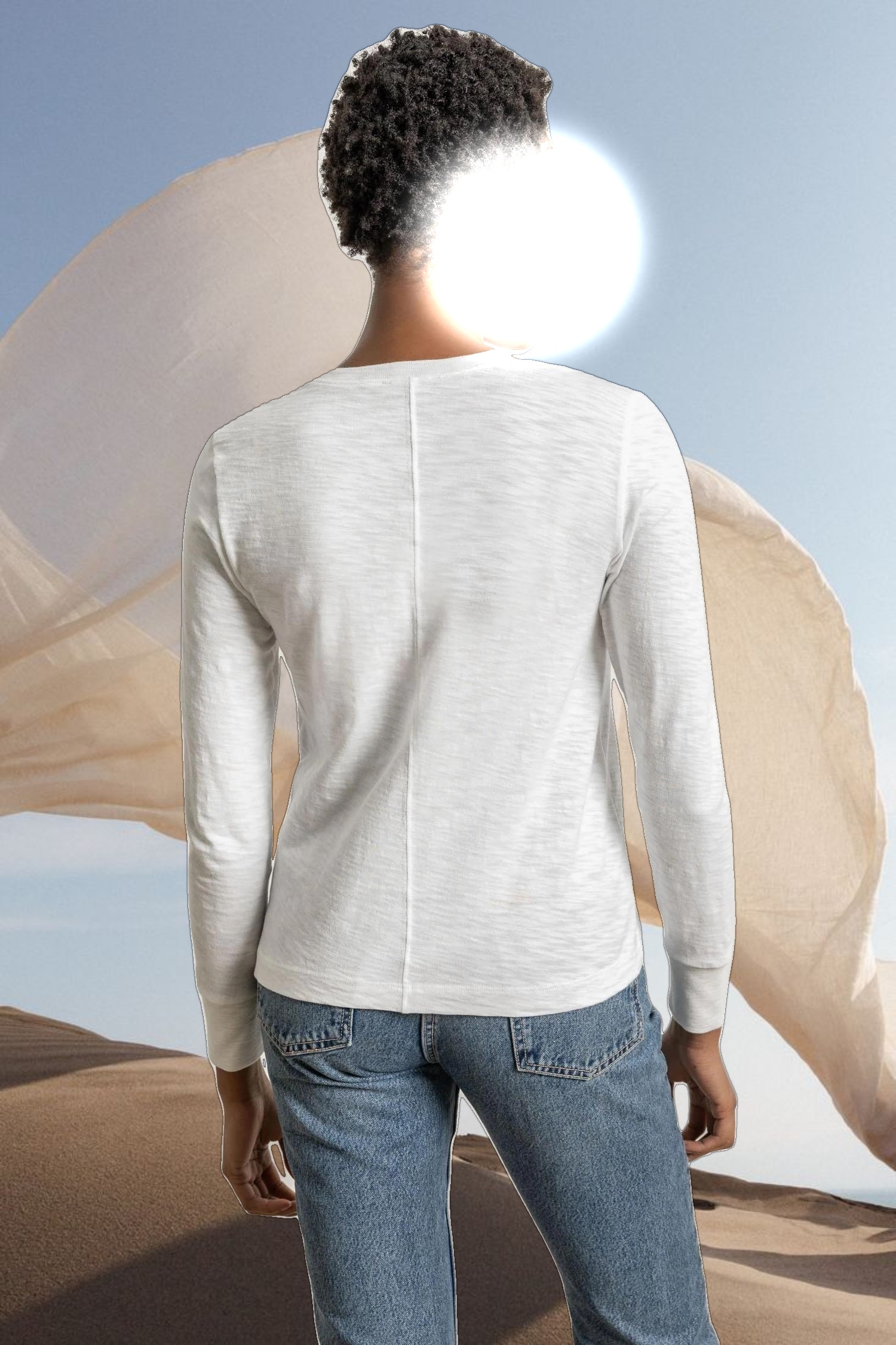 Long Sleeve Ribbed Cuff Crewneck