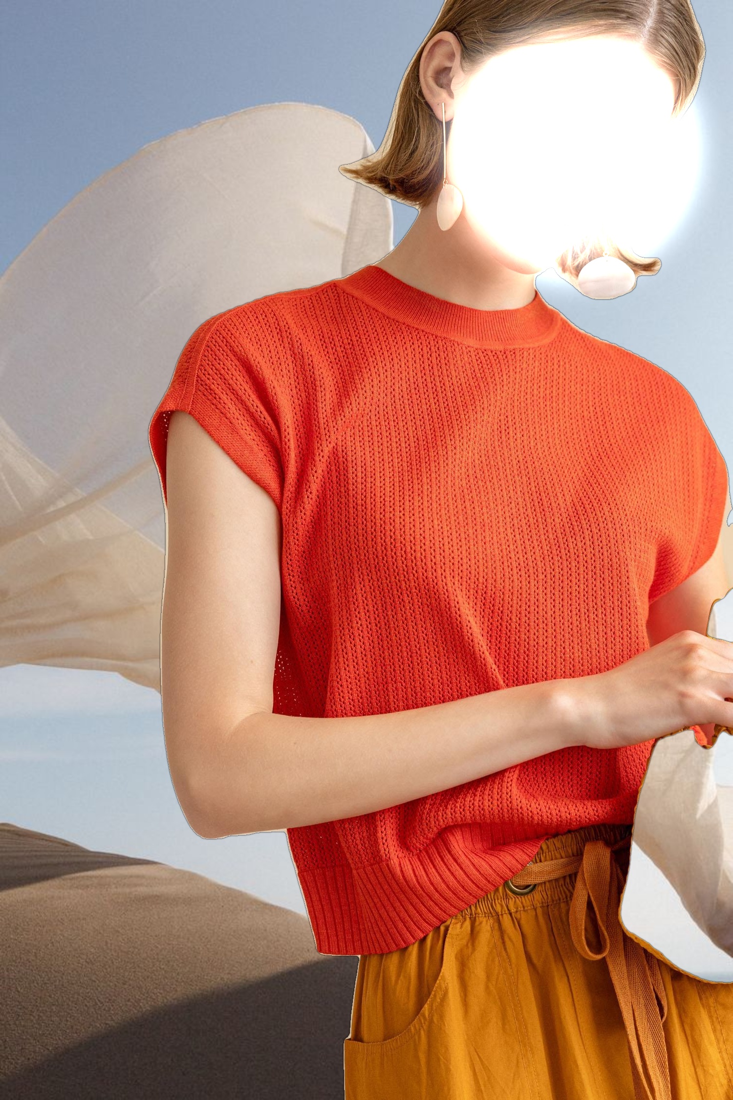 Short Sleeve Crewneck Sweater