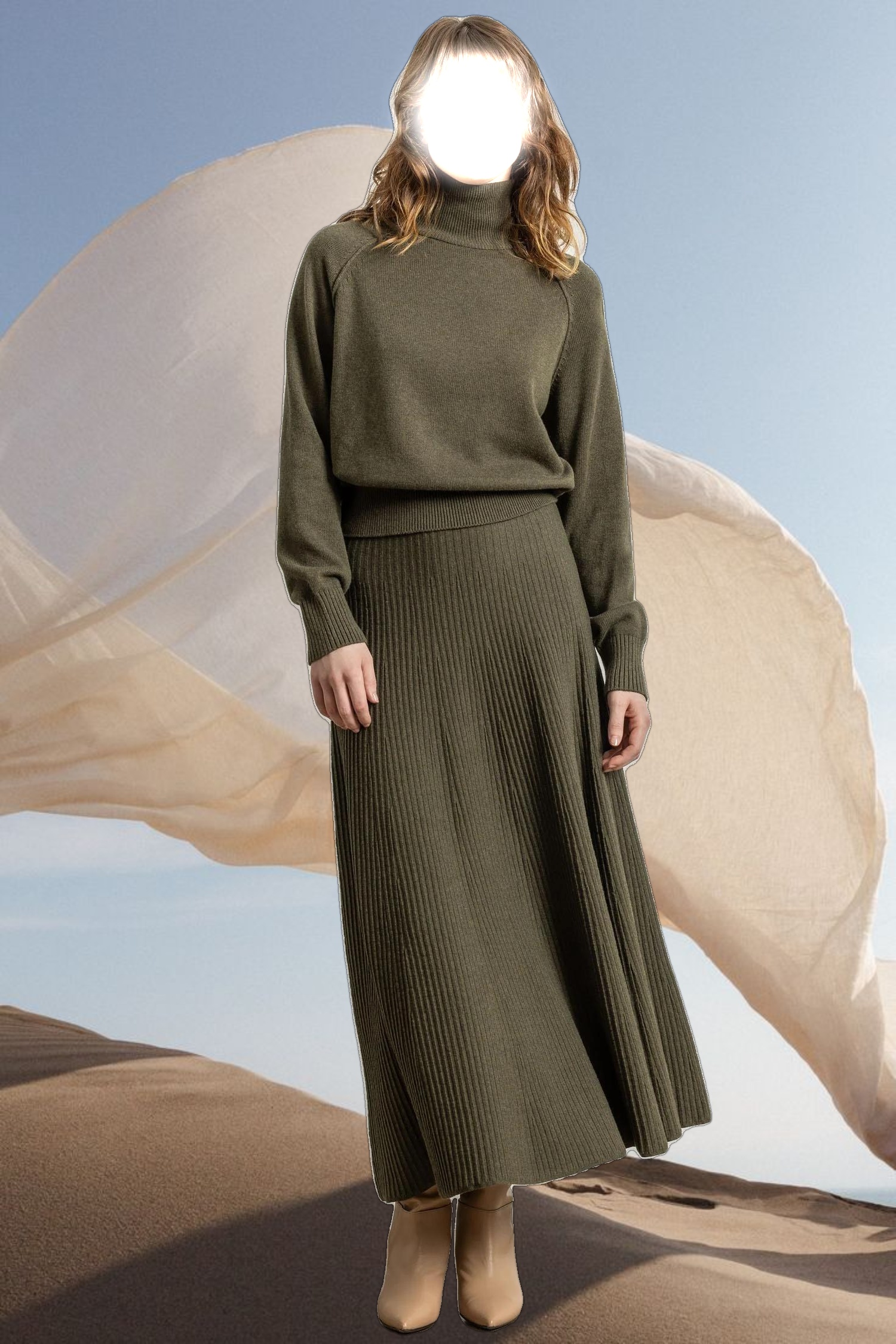 Flared Sweater Skirt