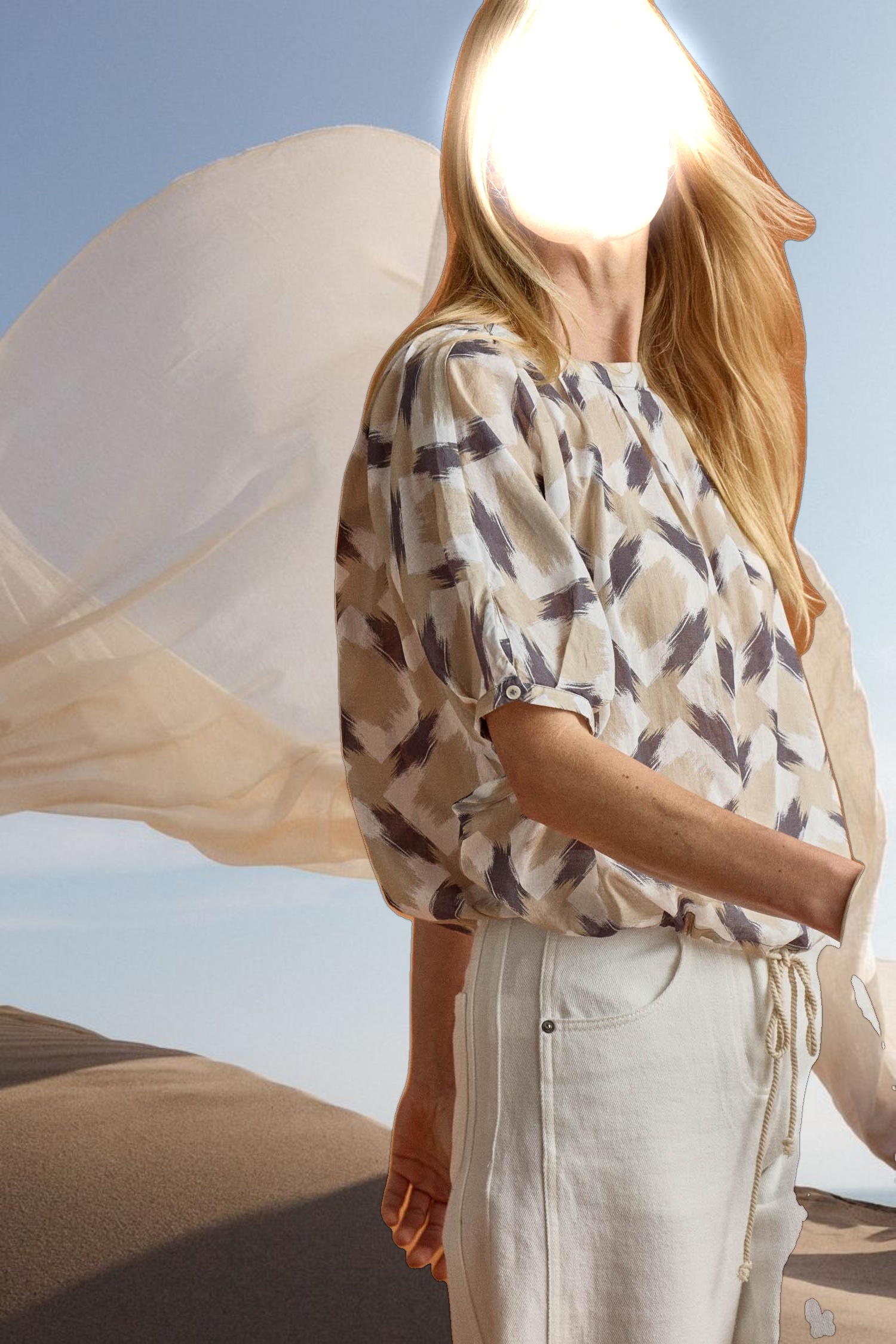 Short Sleeve Tie Waist Top