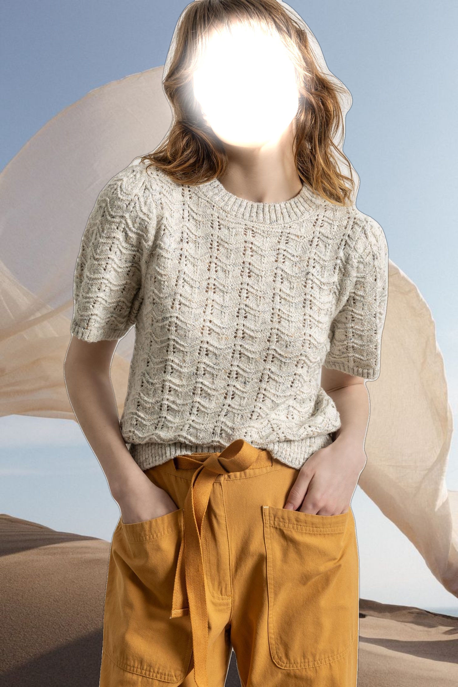 Short Sleeve Crewneck Sweater