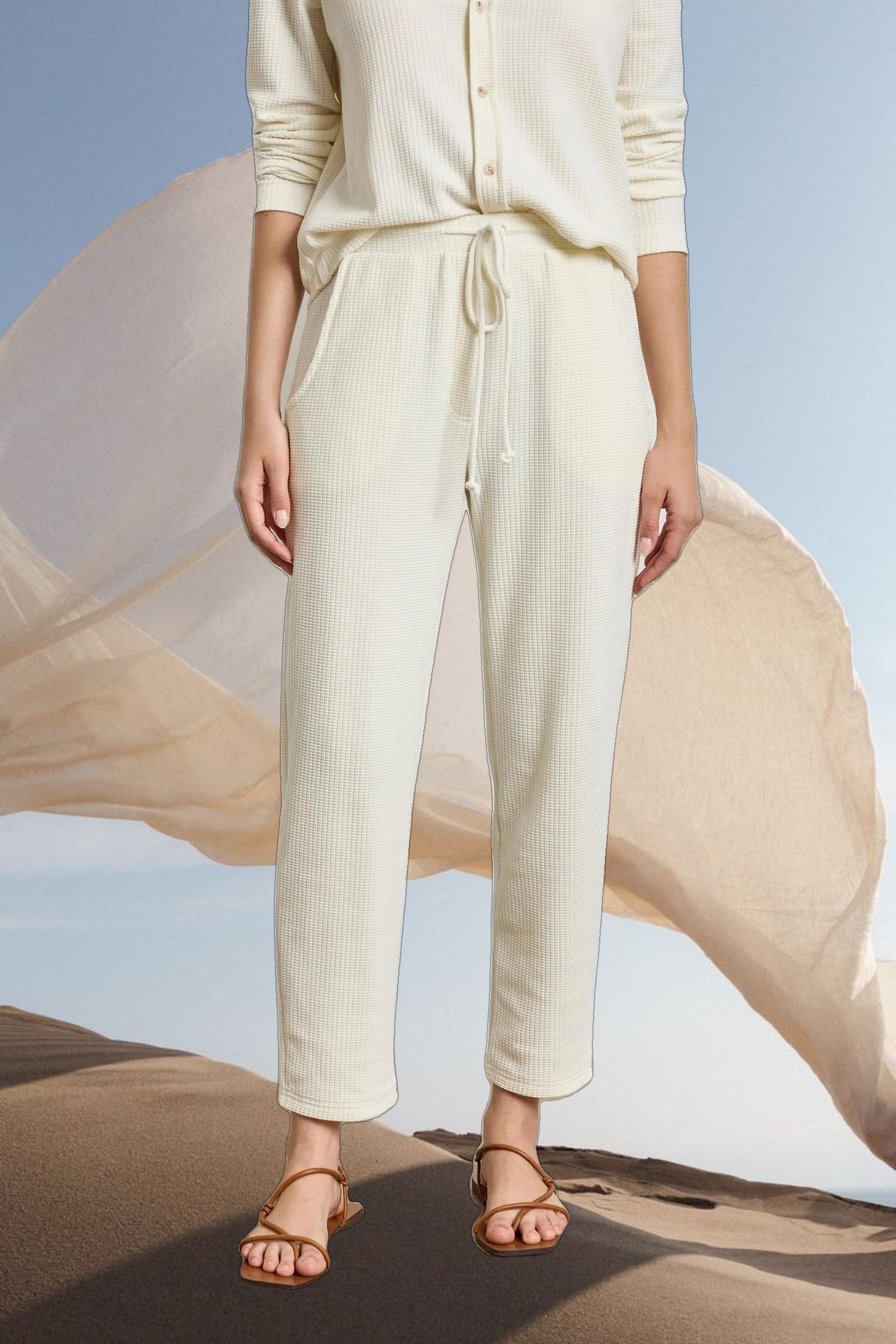 Drawcord Waffle Pant