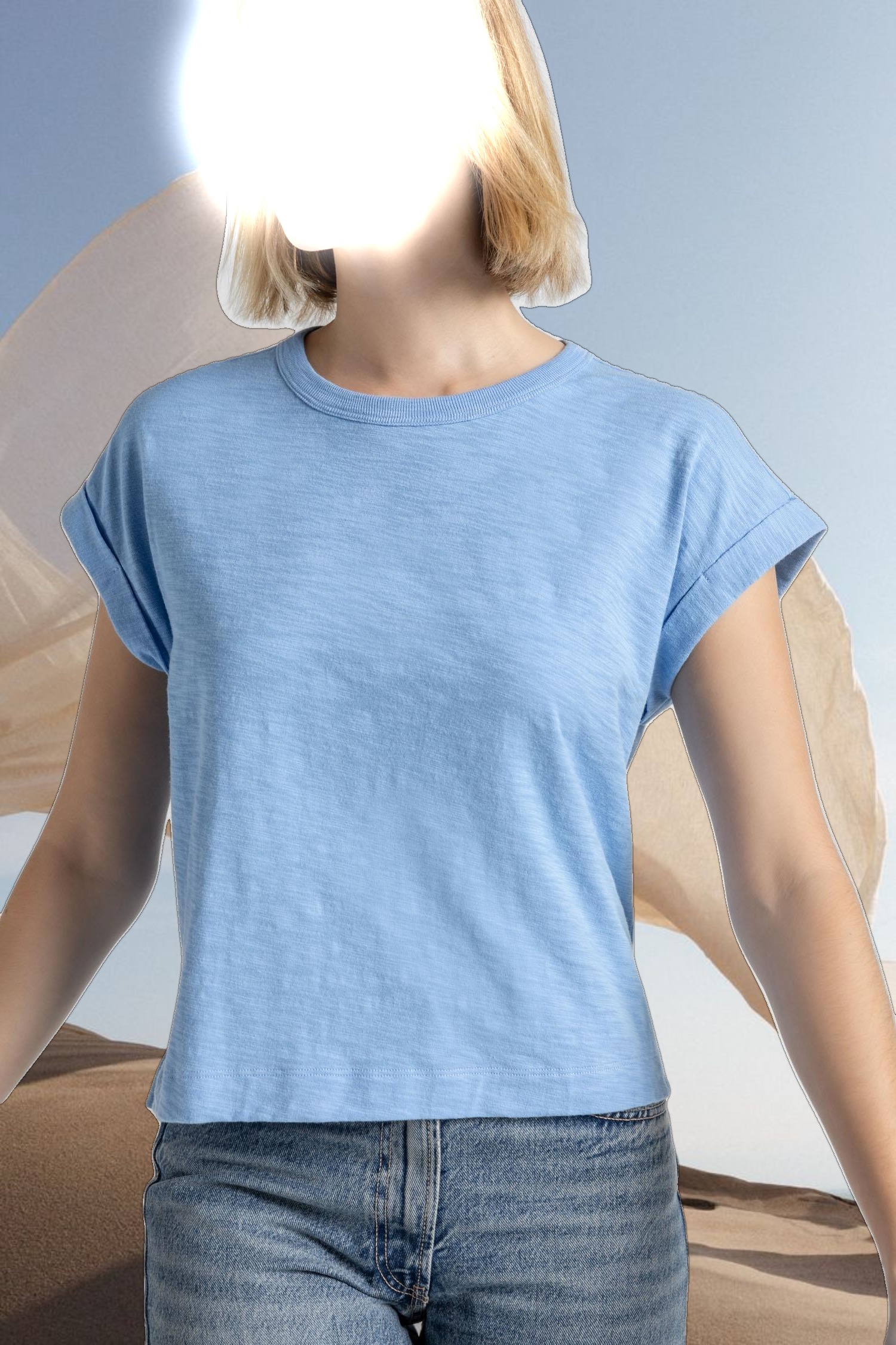 Sleeveless Boxy Crewneck