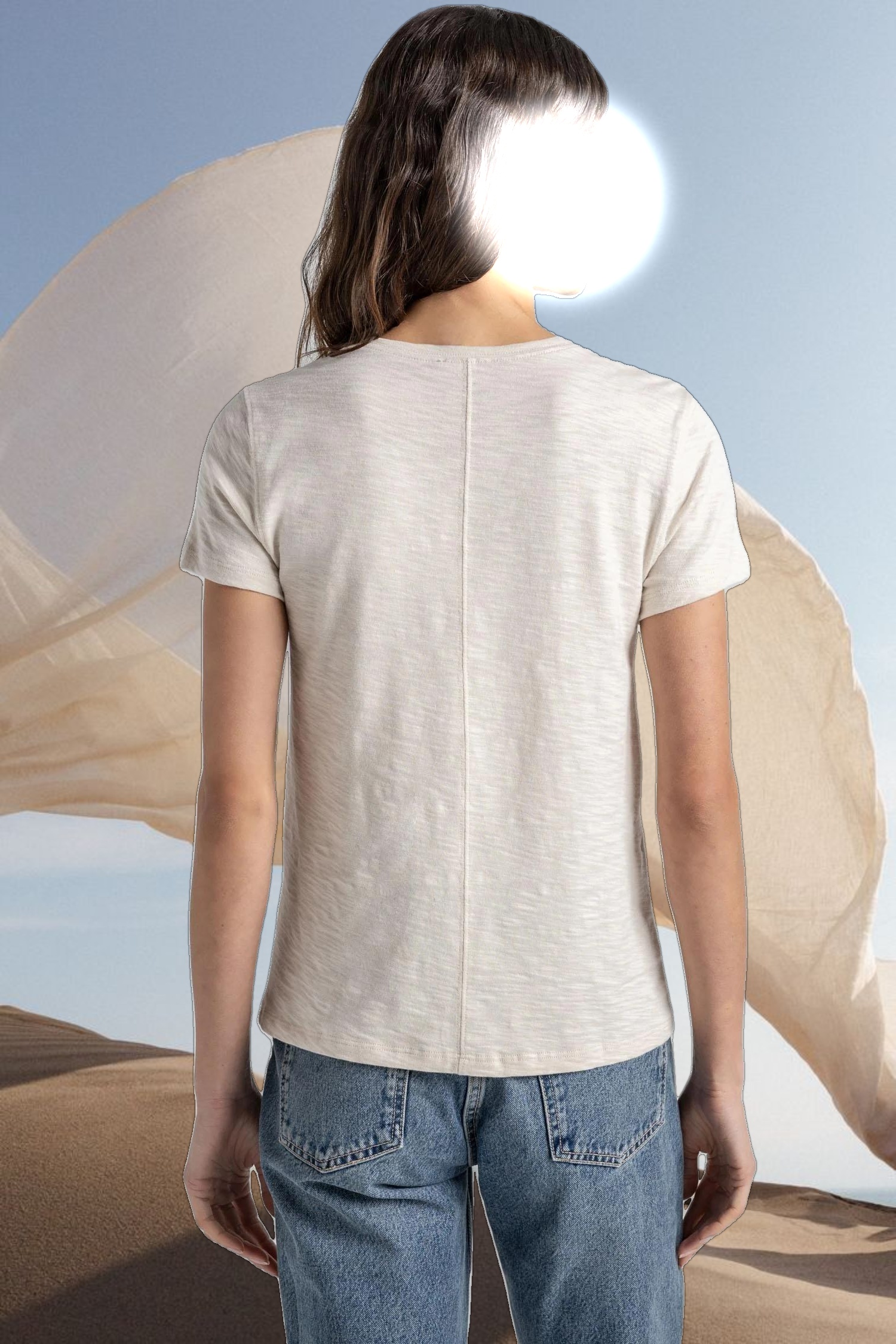 Short Sleeve Back Seam Crewneck