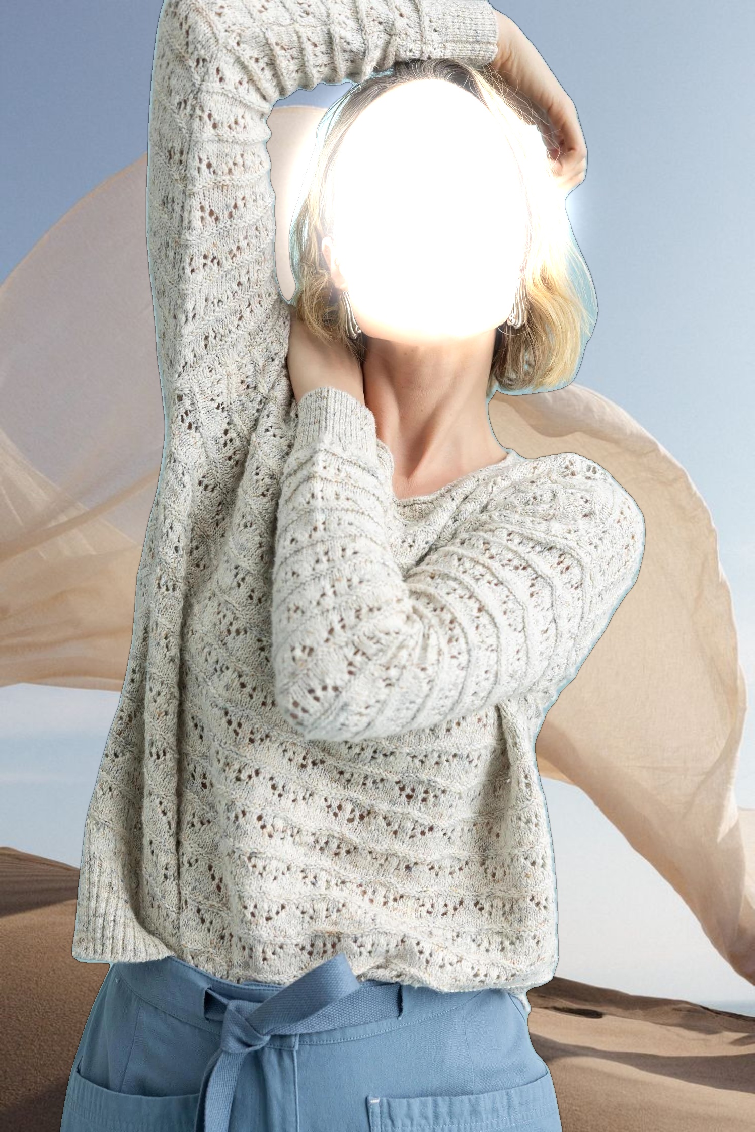 Pointelle Boatneck Sweater