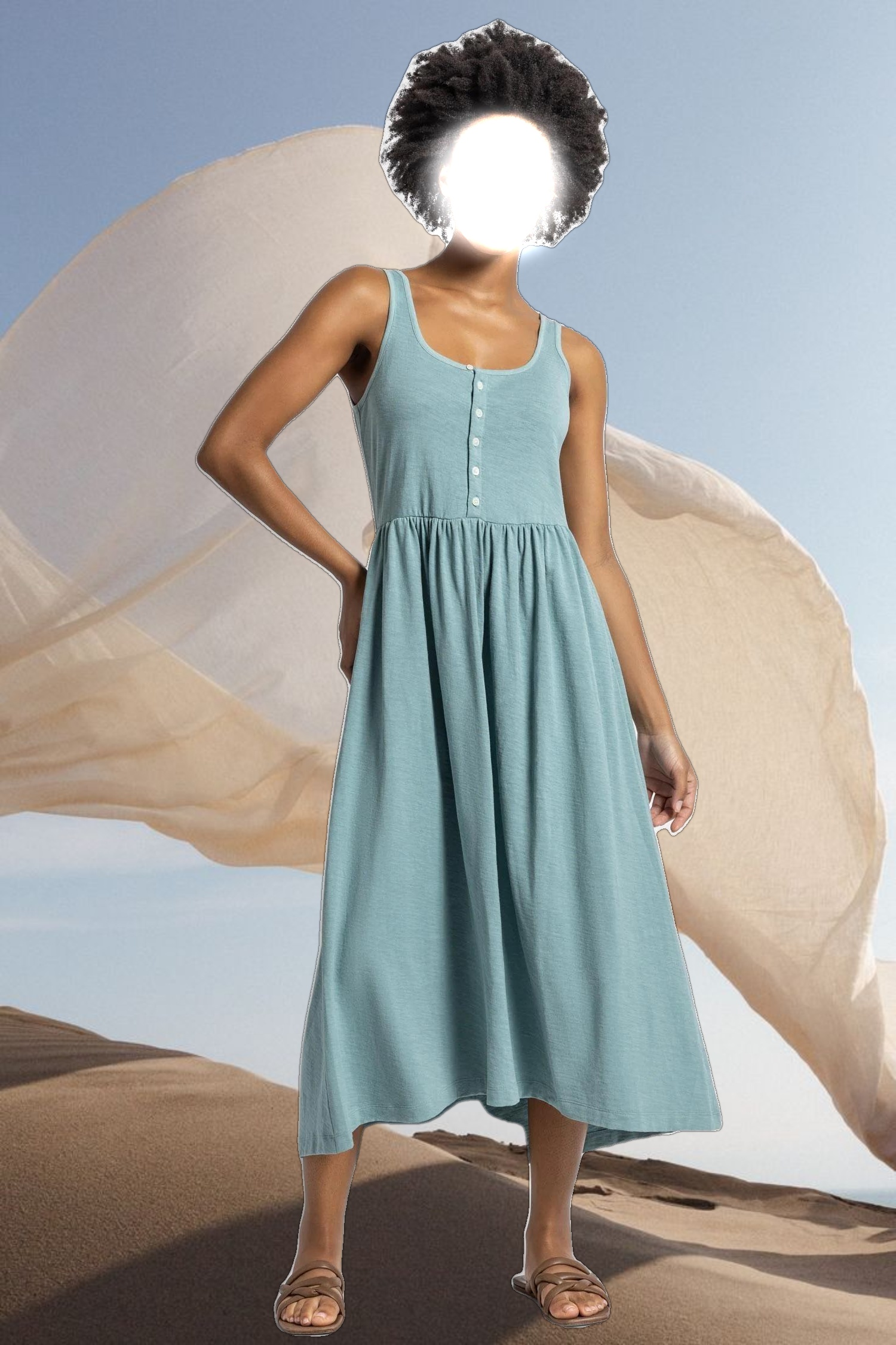 Hi-Low Maxi Tank Dress