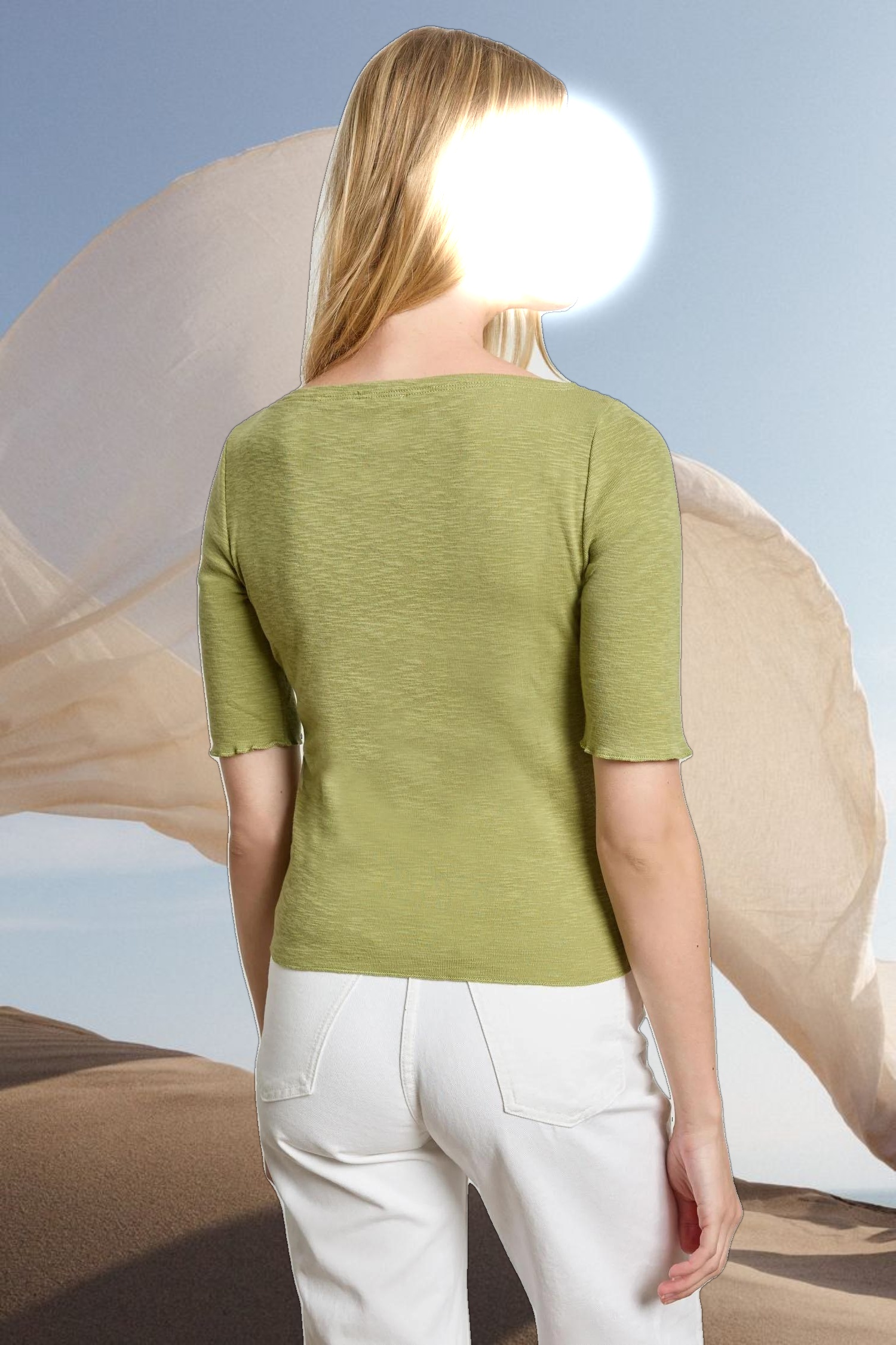 Elbow Sleeve Boatneck