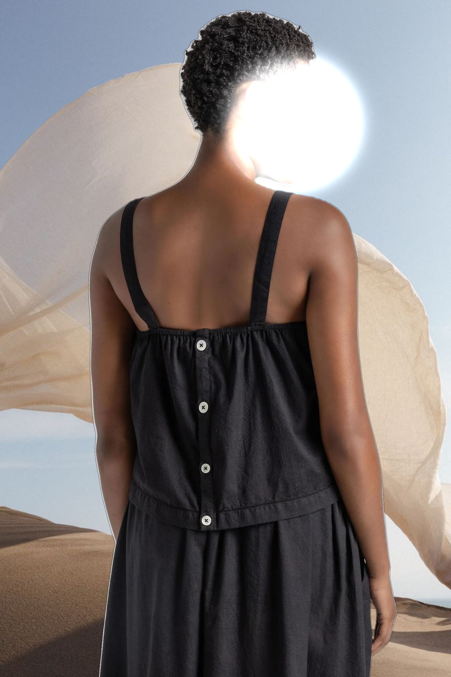 Button Back Tank