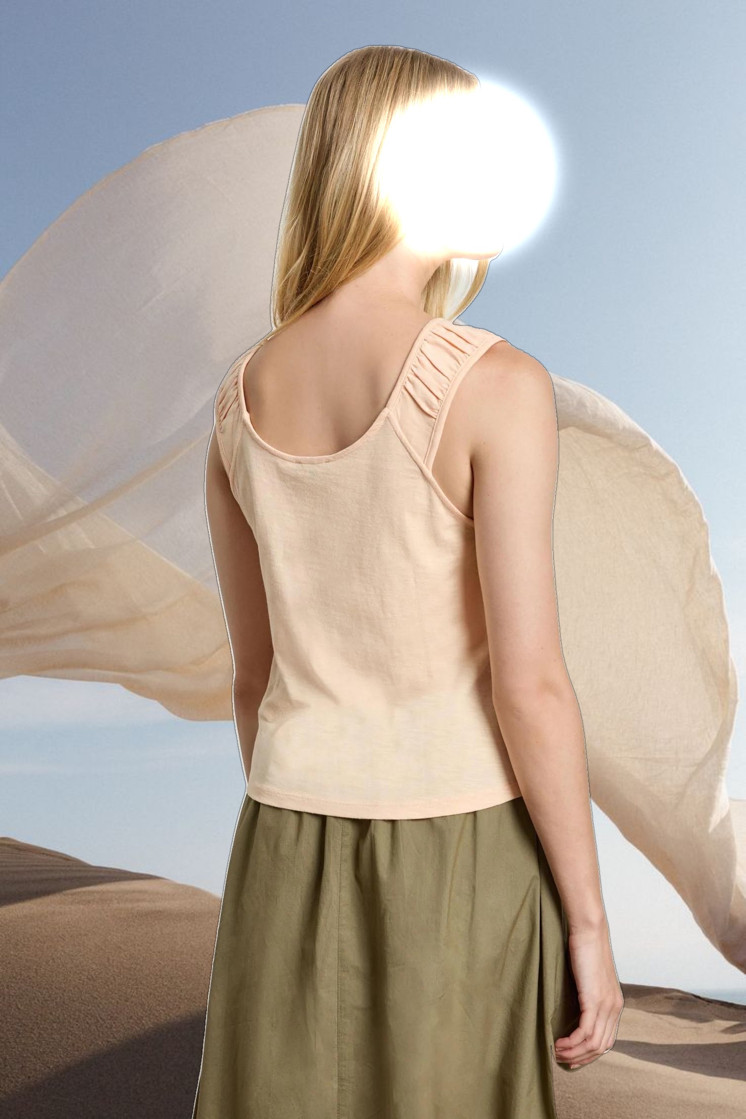 Shirred Strap Tank