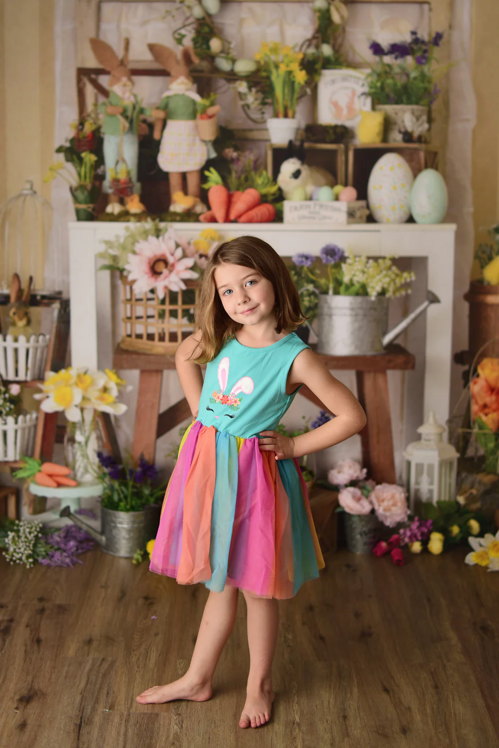 BUNNY RAINBOW TUTU DRESS