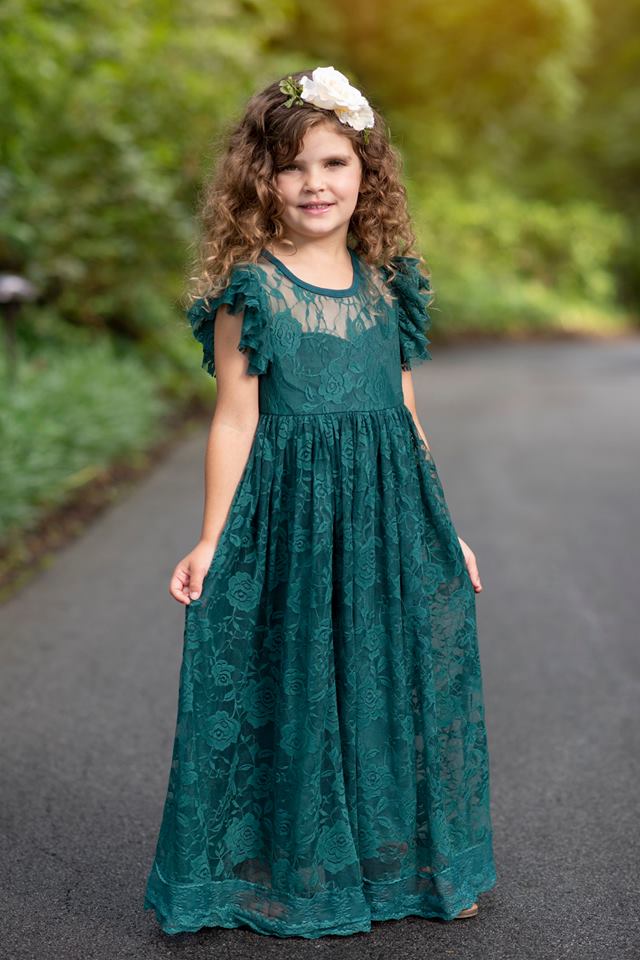 PENELOPE LACE MAXI DRESS- JADE