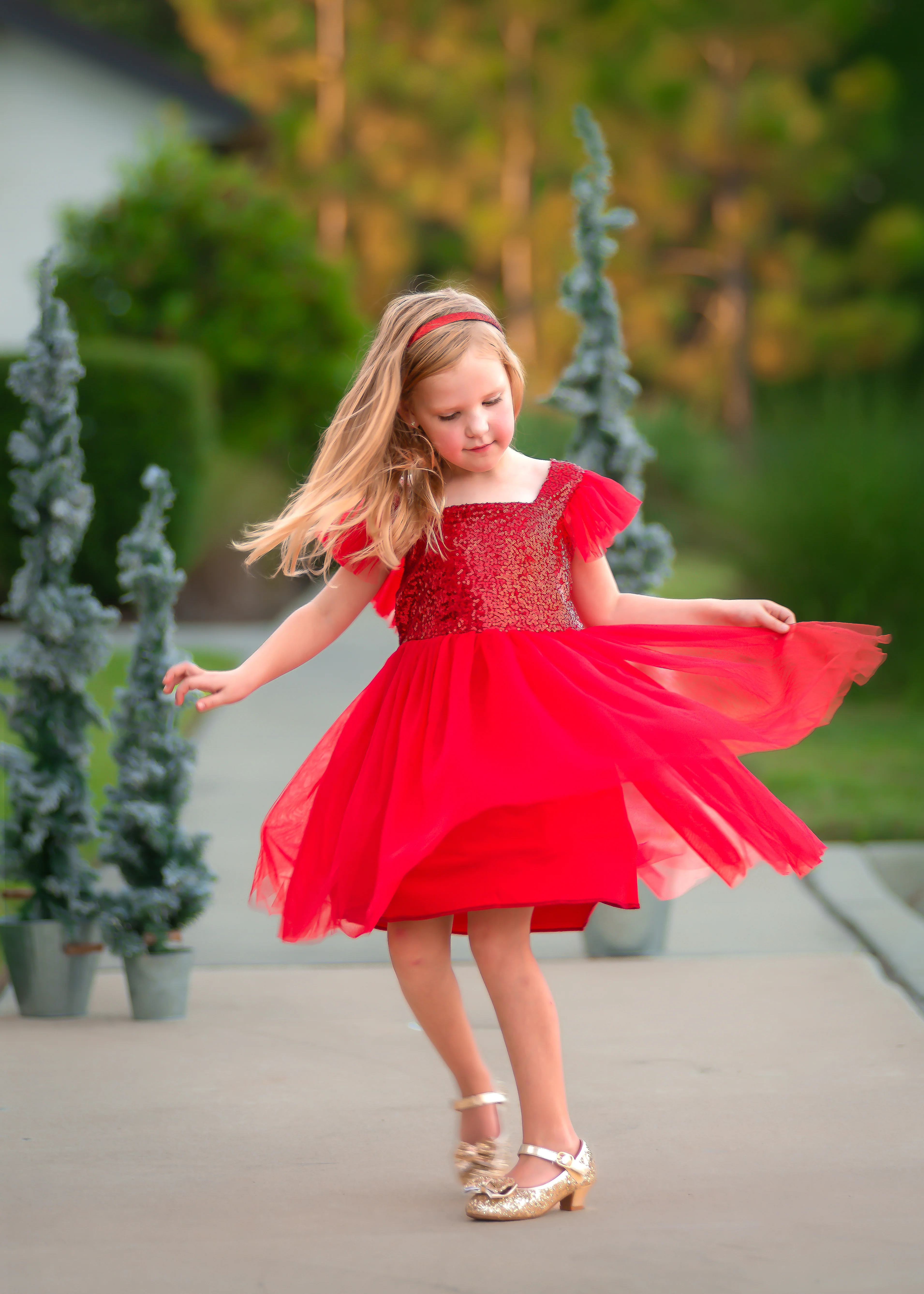 RED SPARKLE TUTU DRESS