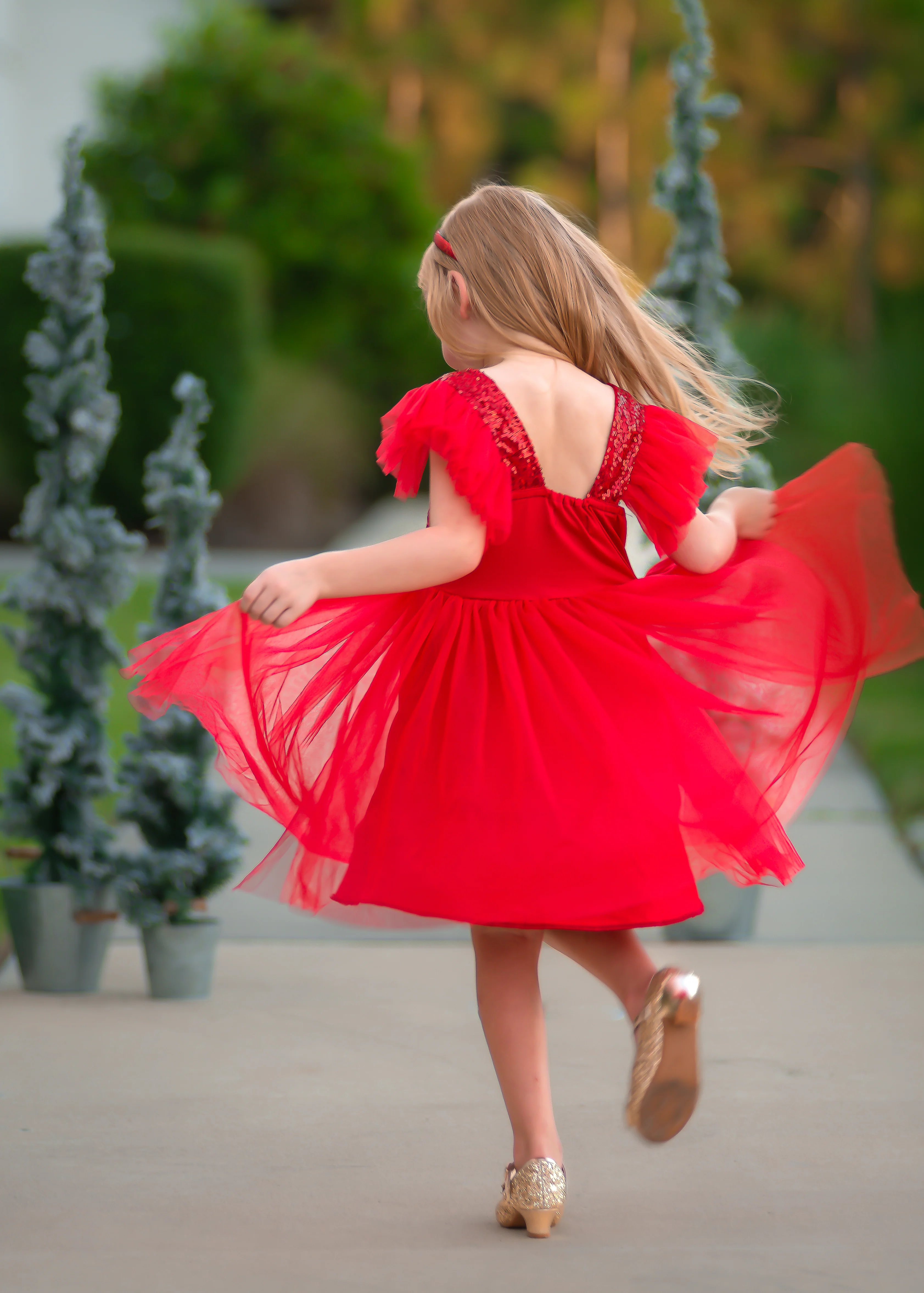 RED SPARKLE TUTU DRESS