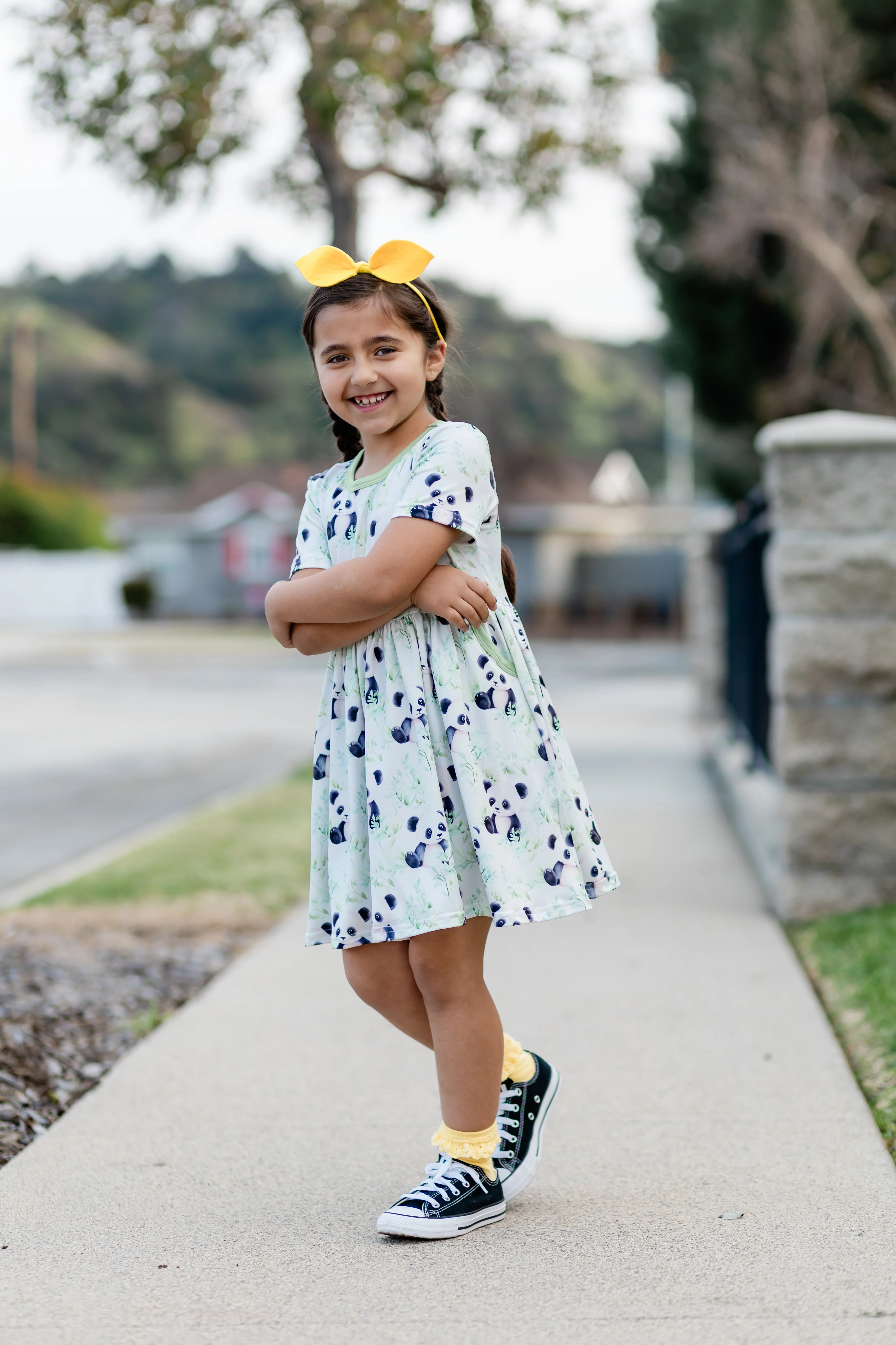 PANDA DRESS WITH POCKETS