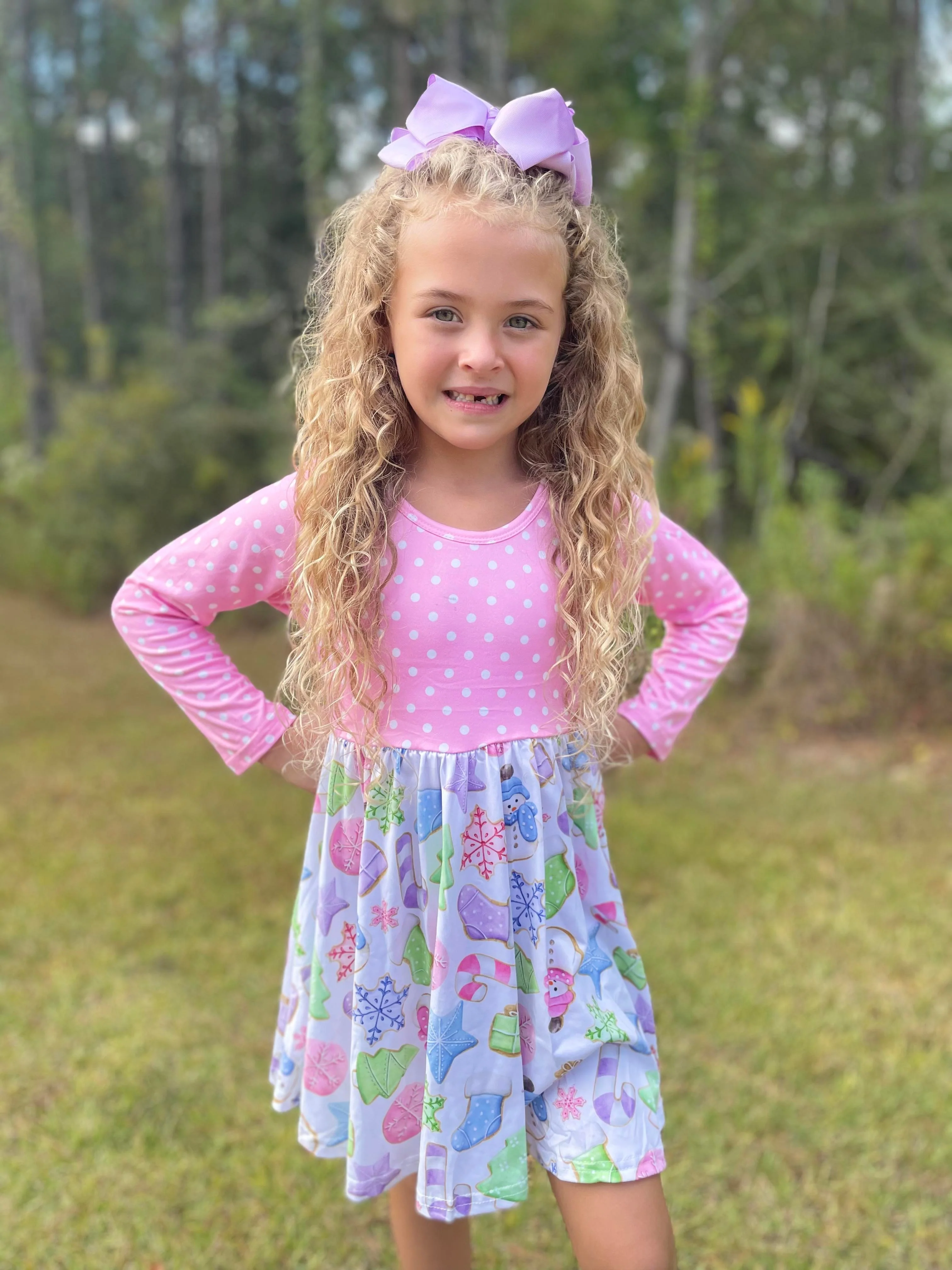 CHRISTMAS COOKIES TWIRLY DRESS