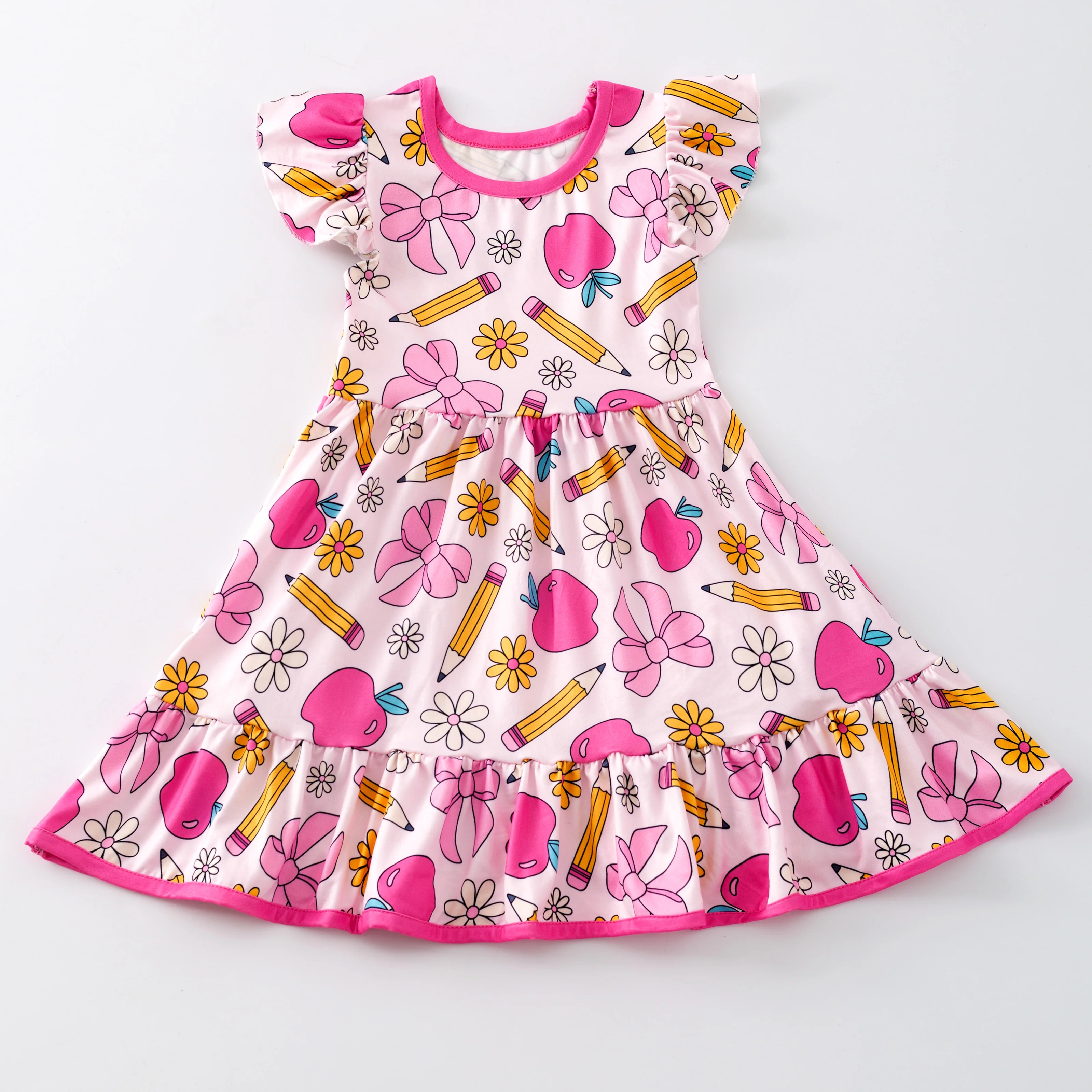PINK APPLE BACK TO SCHOOL DRESS