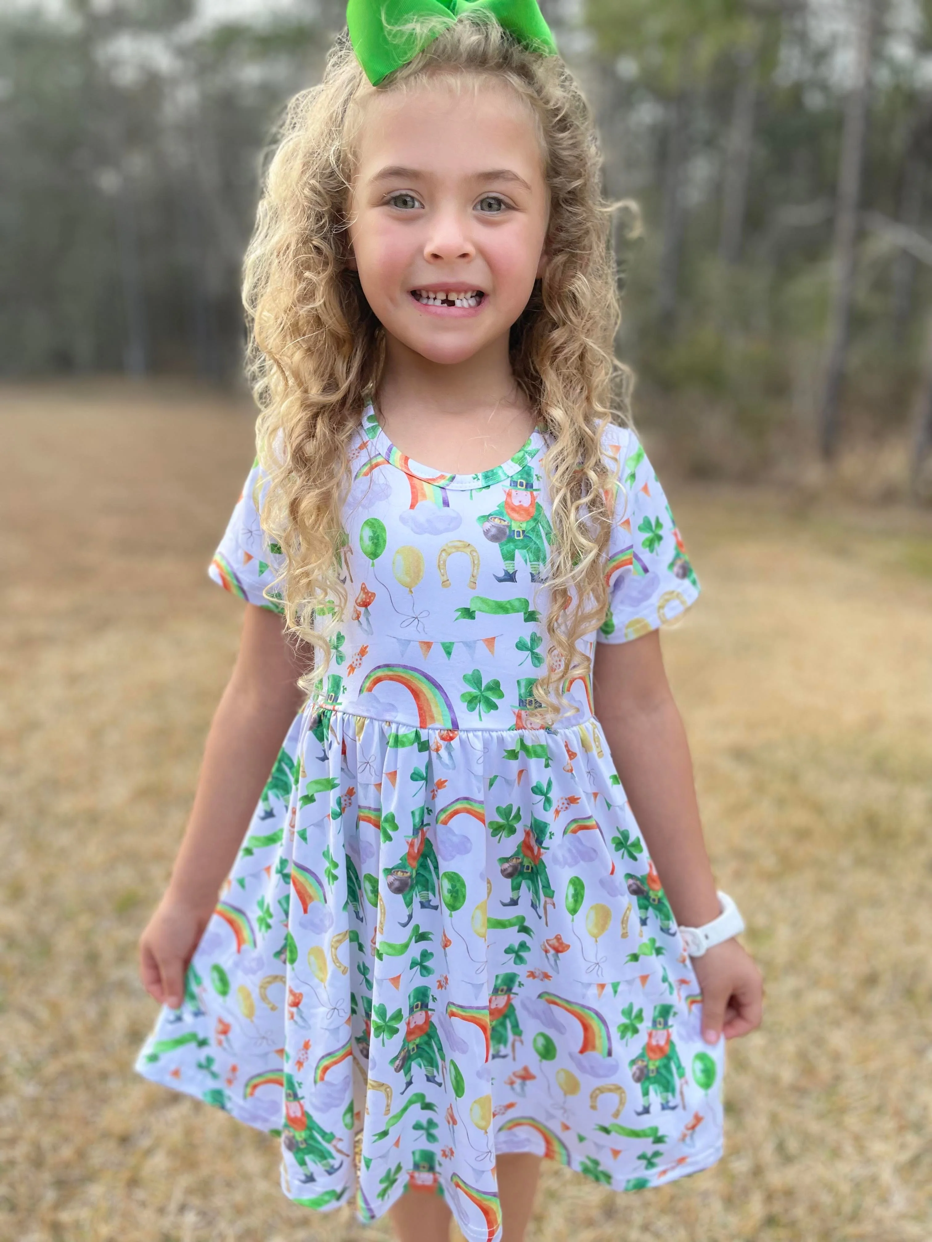 ST PATRITCKS DAY LEPRECHAUN TWIRL DRESS