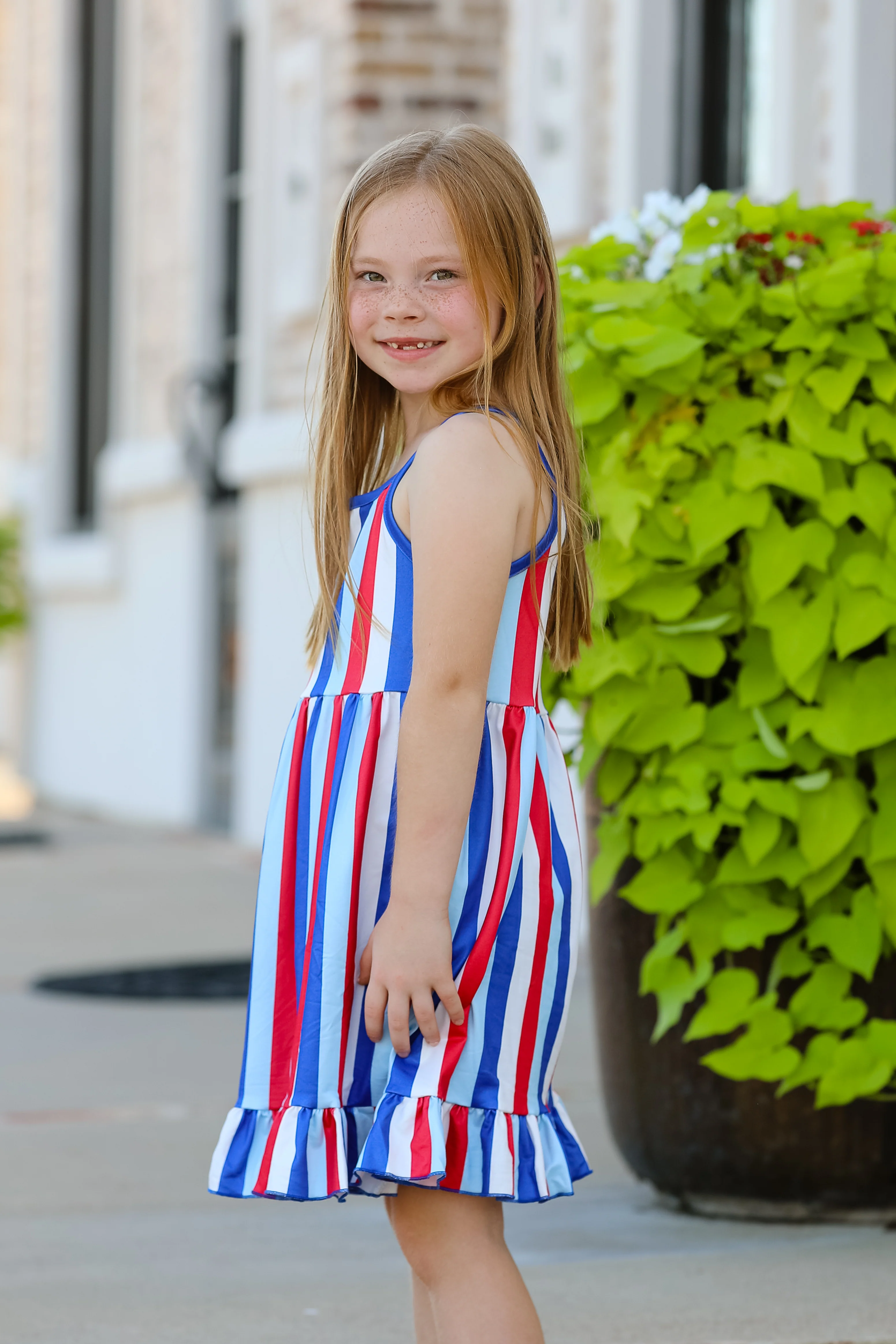 PATRIOTIC STRIPES TANK DRESS