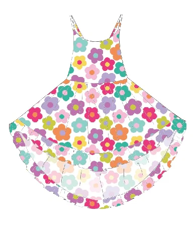 SPRING FLOWERS HI LO DRESS PRE-ORDER