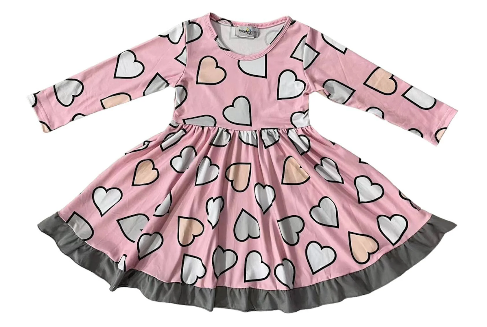 LILLY VALENTINE HEARTS DRESS - PINK