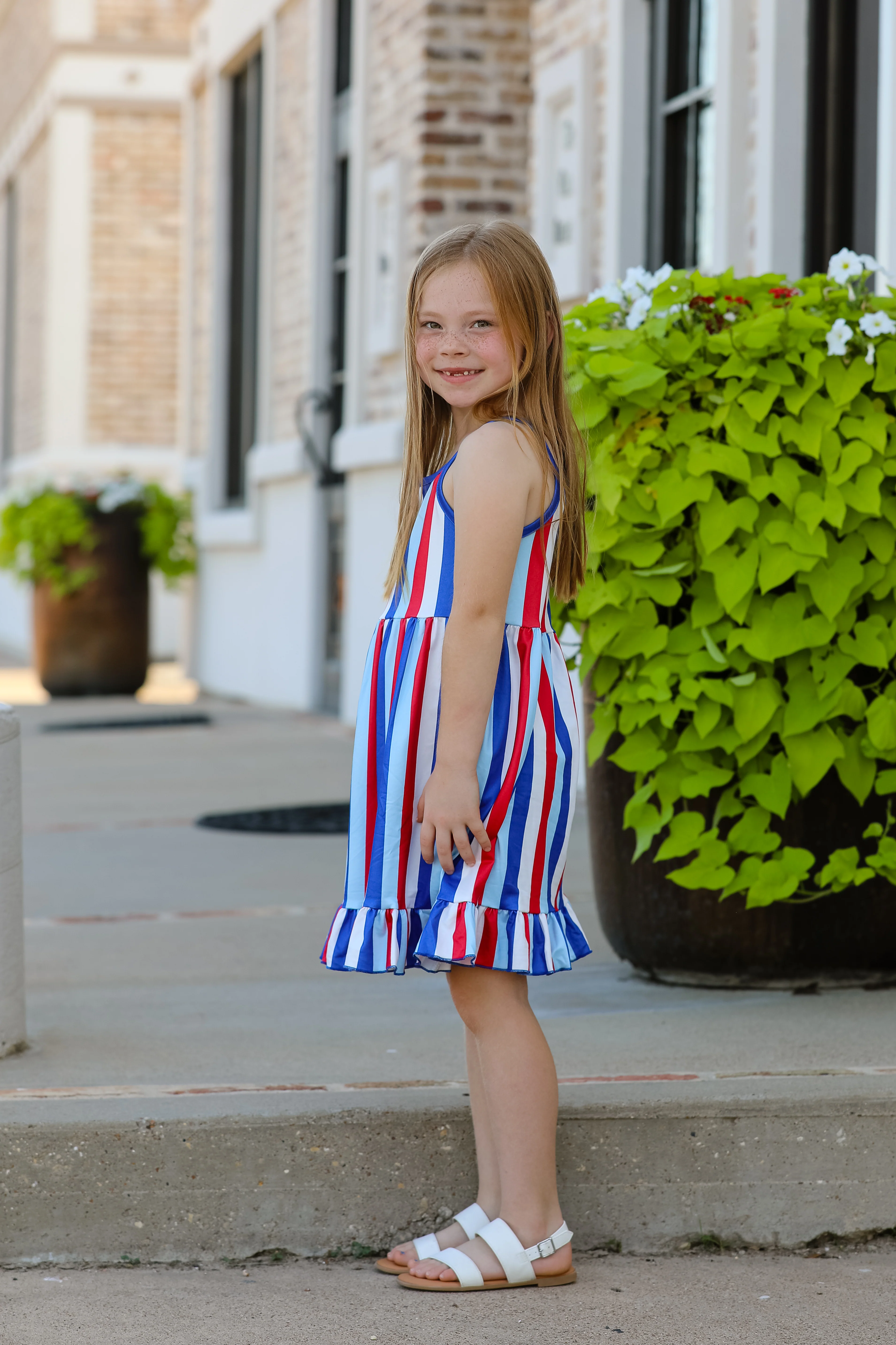 PATRIOTIC STRIPES TANK DRESS