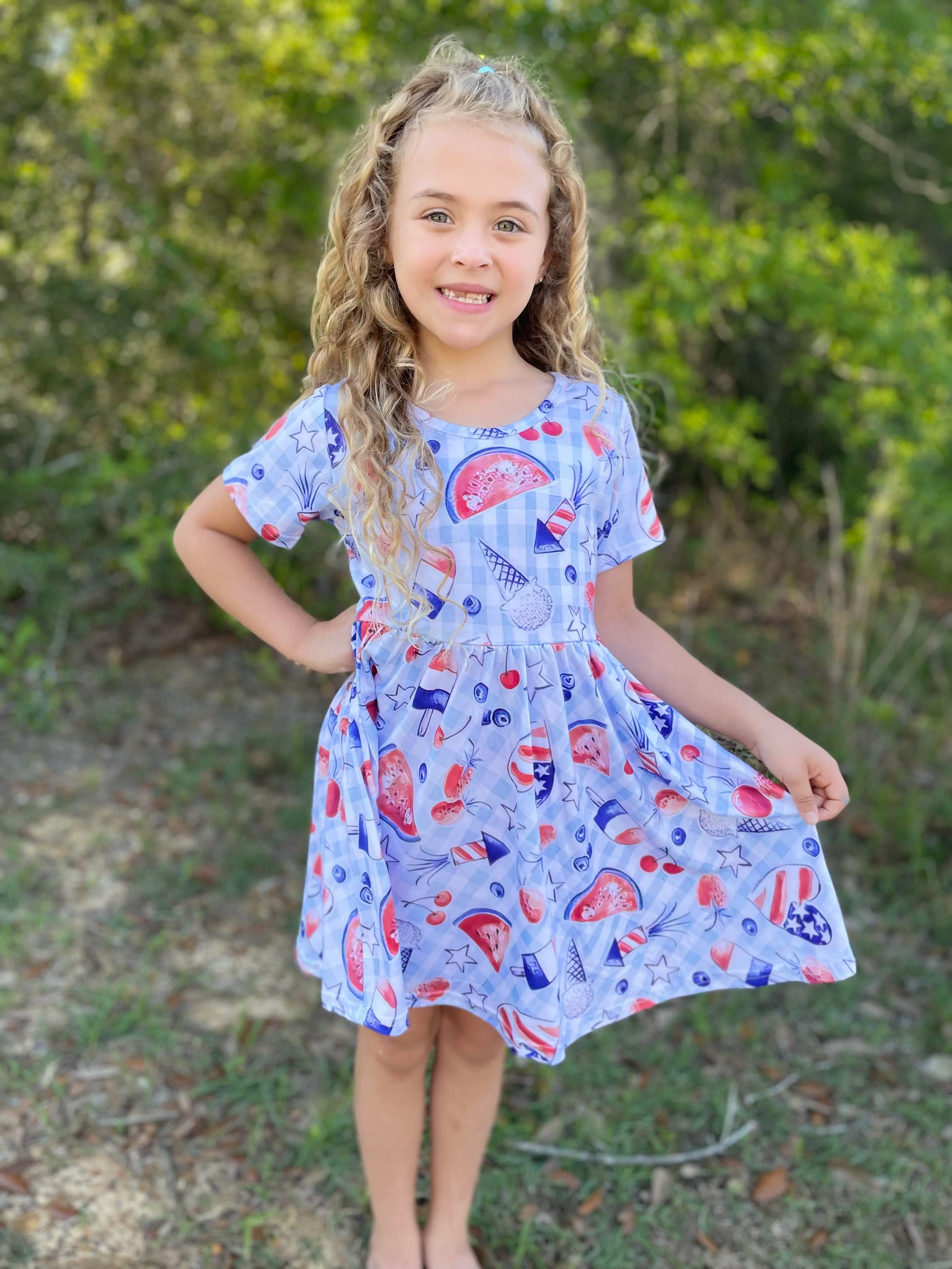 PATRIOTIC PICNIC TWIRL DRESS
