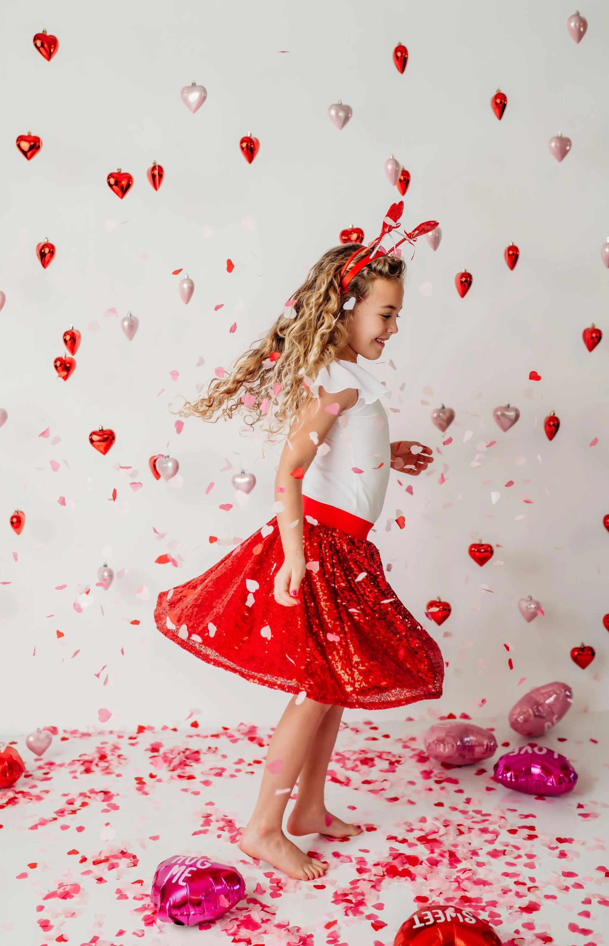 EVA SPARKLE SKIRT - RED