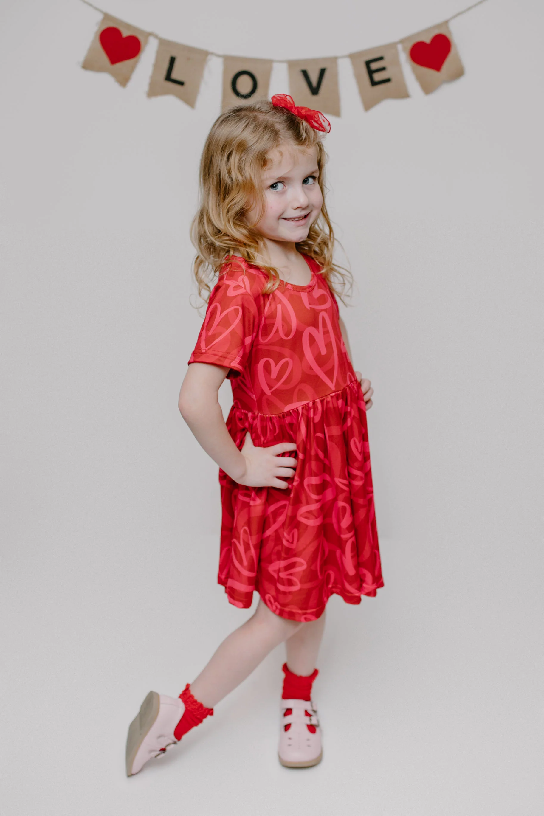 MILLY VALENTINE HEART TWIRL DRESS
