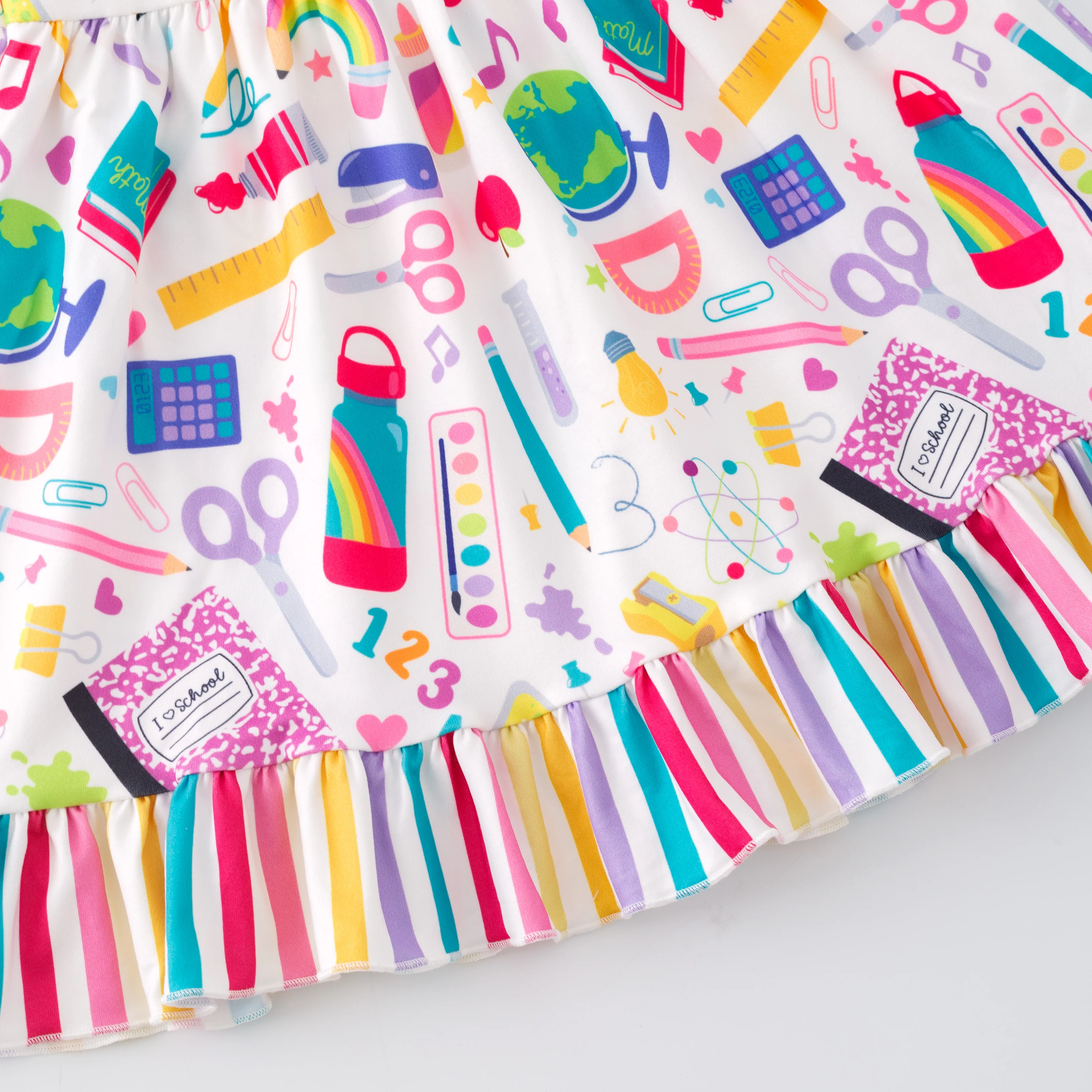 I HEART SCHOOL STRIPE DRESS PREORDER