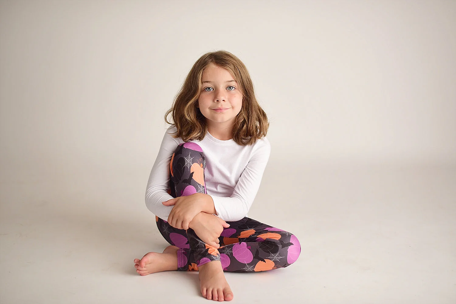 PURPLE PUMPKIN & BATS LEGGINGS