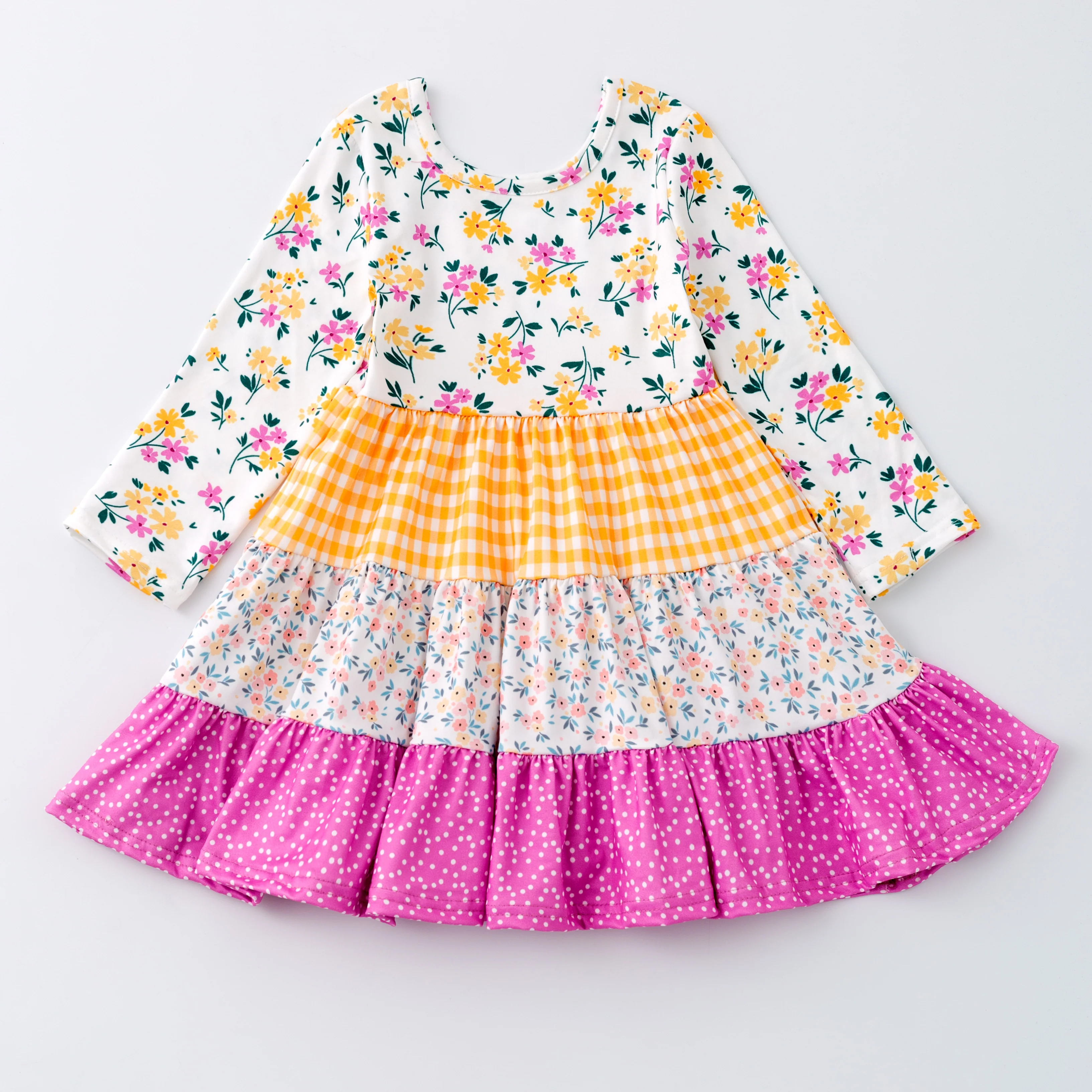 SPRING FLORAL LAYER DRESS