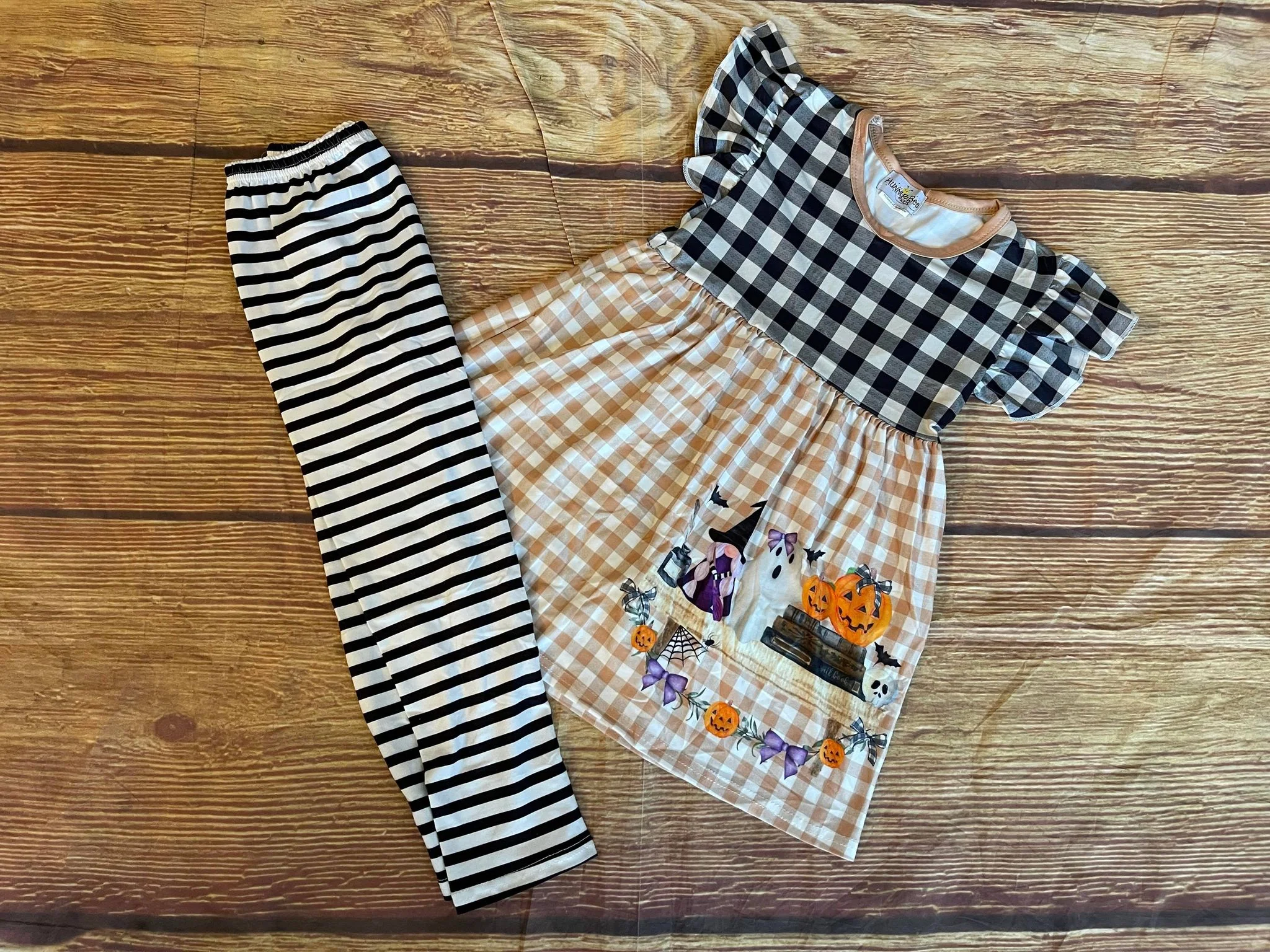 SPOOKY HALLOWEEN PUMPKIN LEGGINGS SET