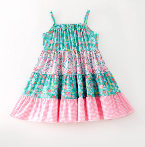 SPRING FLORAL LAYER DRESS