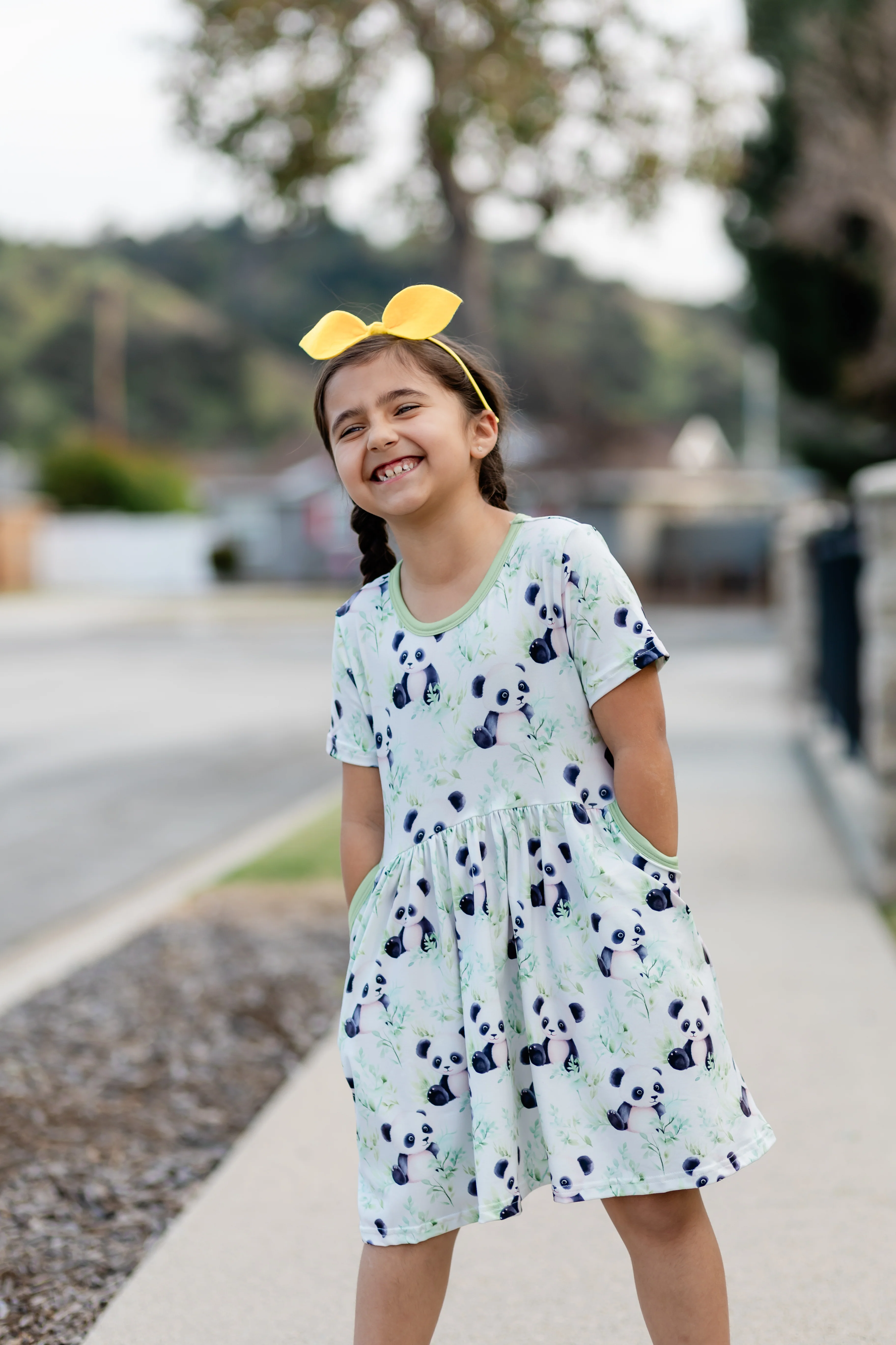 PANDA DRESS WITH POCKETS