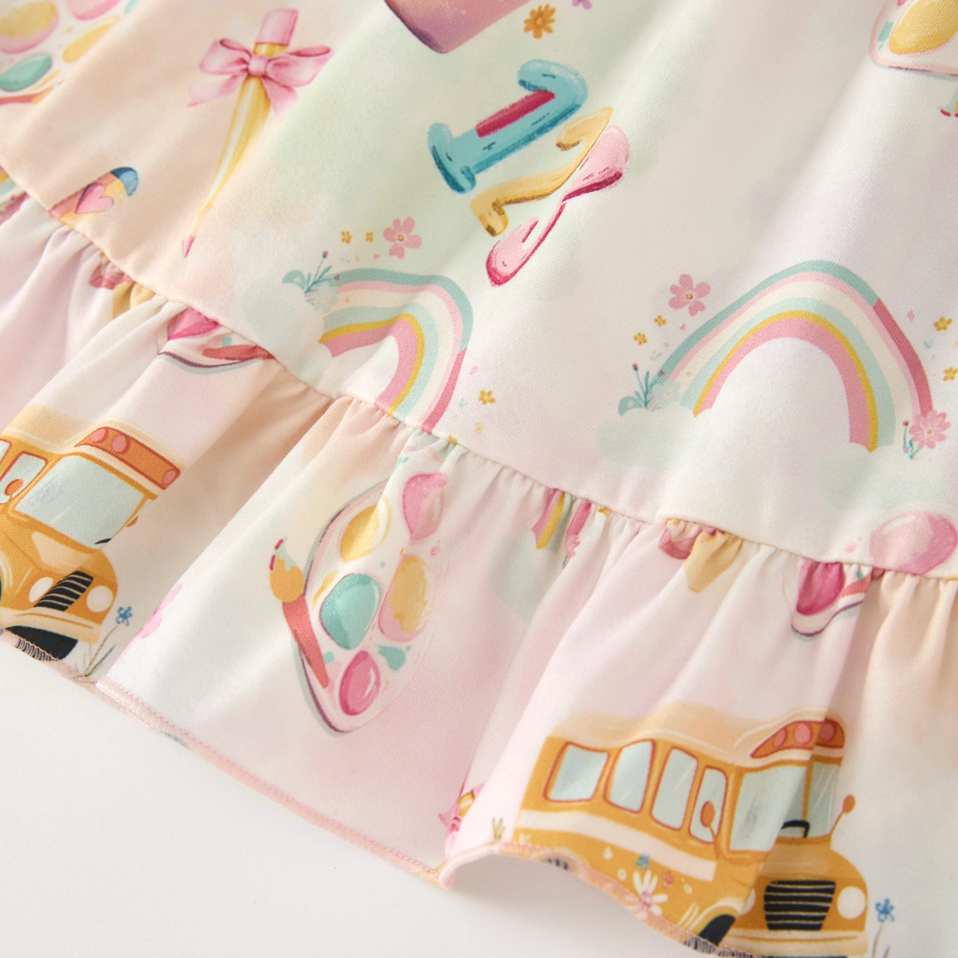 BACK TO SCHOOL BACK BOW RAINBOW DRESS PRE-ORDER