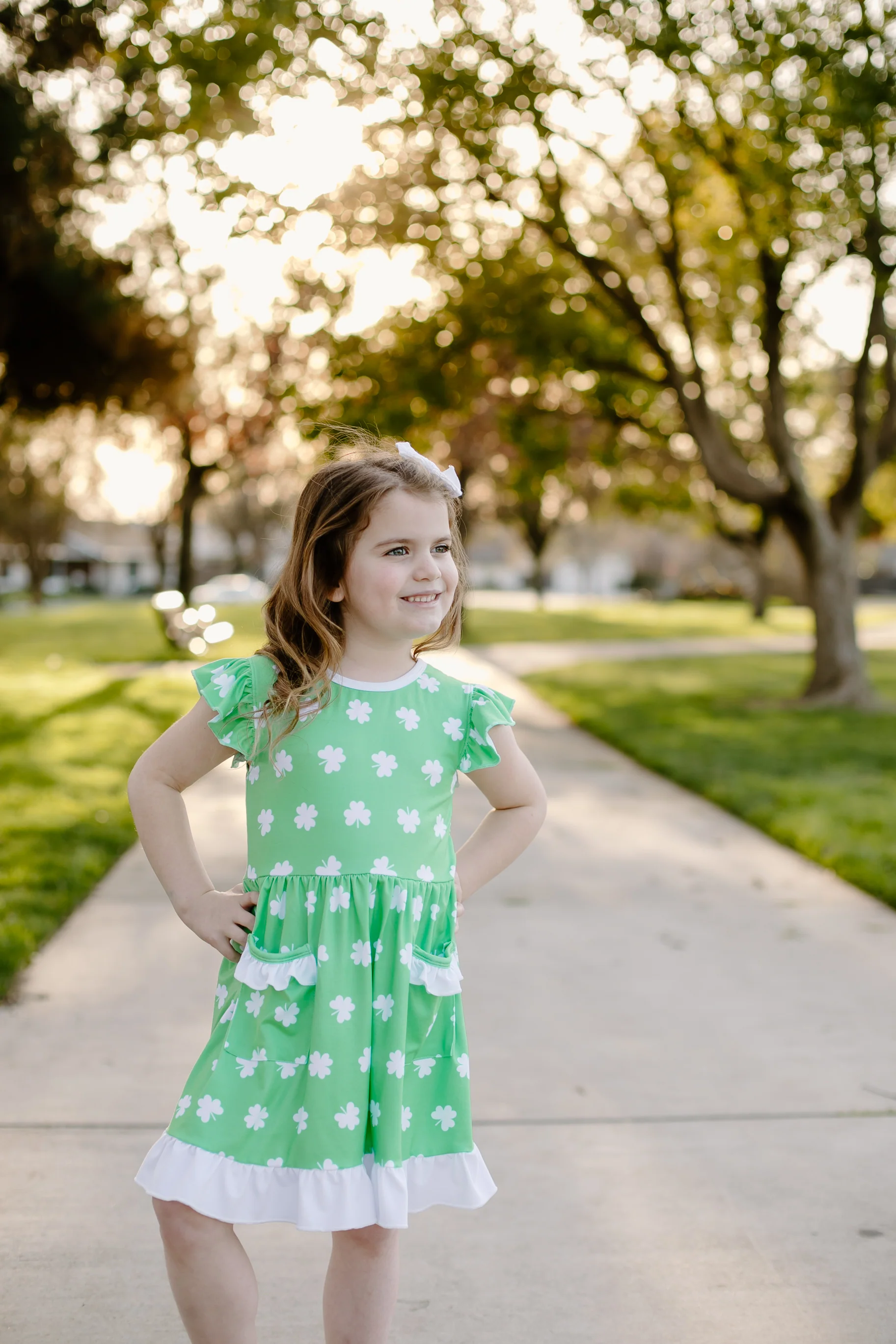 SHAMROCK DRESS WITH POCKETS