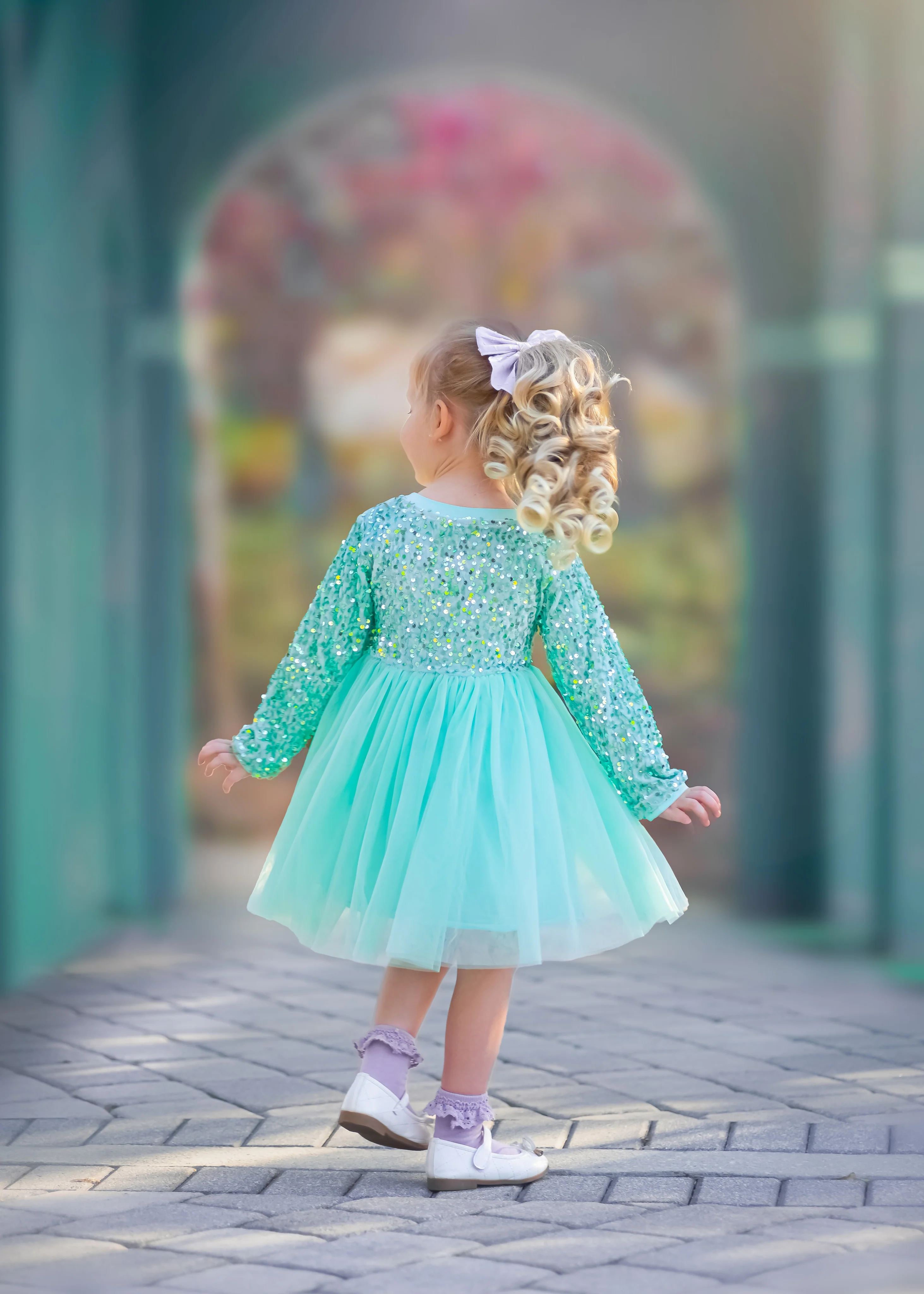 SPRING SPARKLE MINT DRESS
