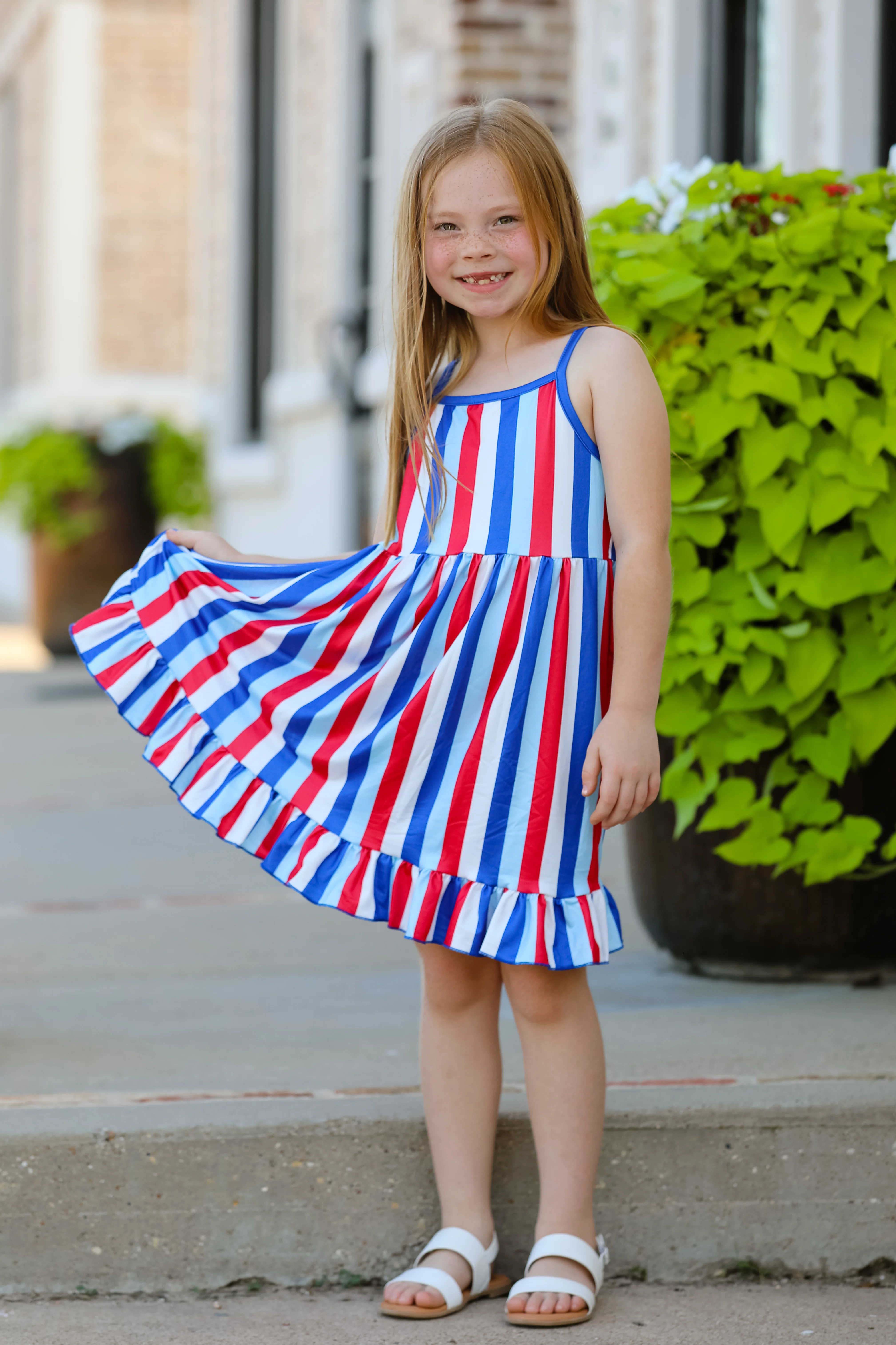 PATRIOTIC STRIPES TANK DRESS
