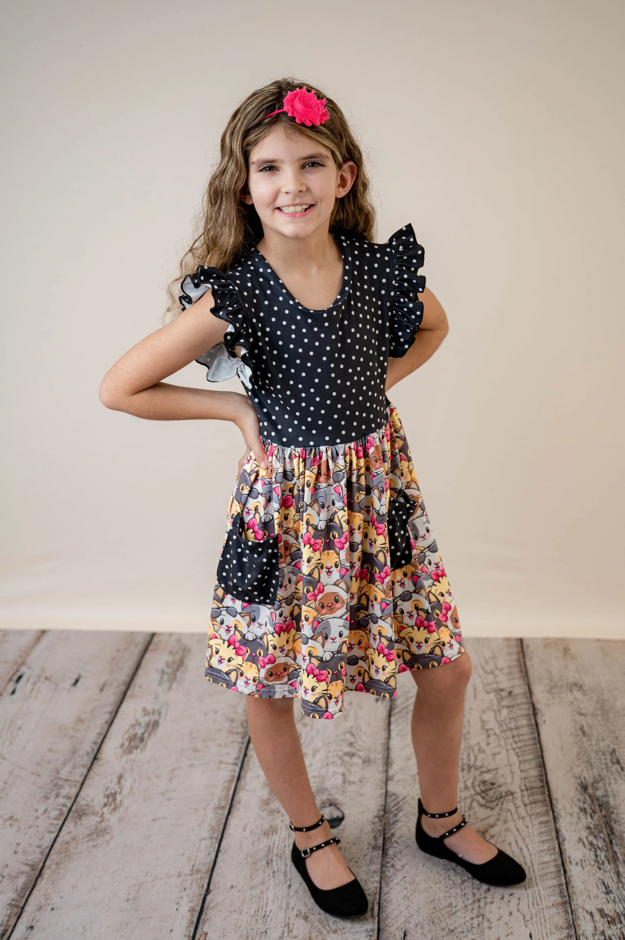 CAT DRESS WITH POCKETS