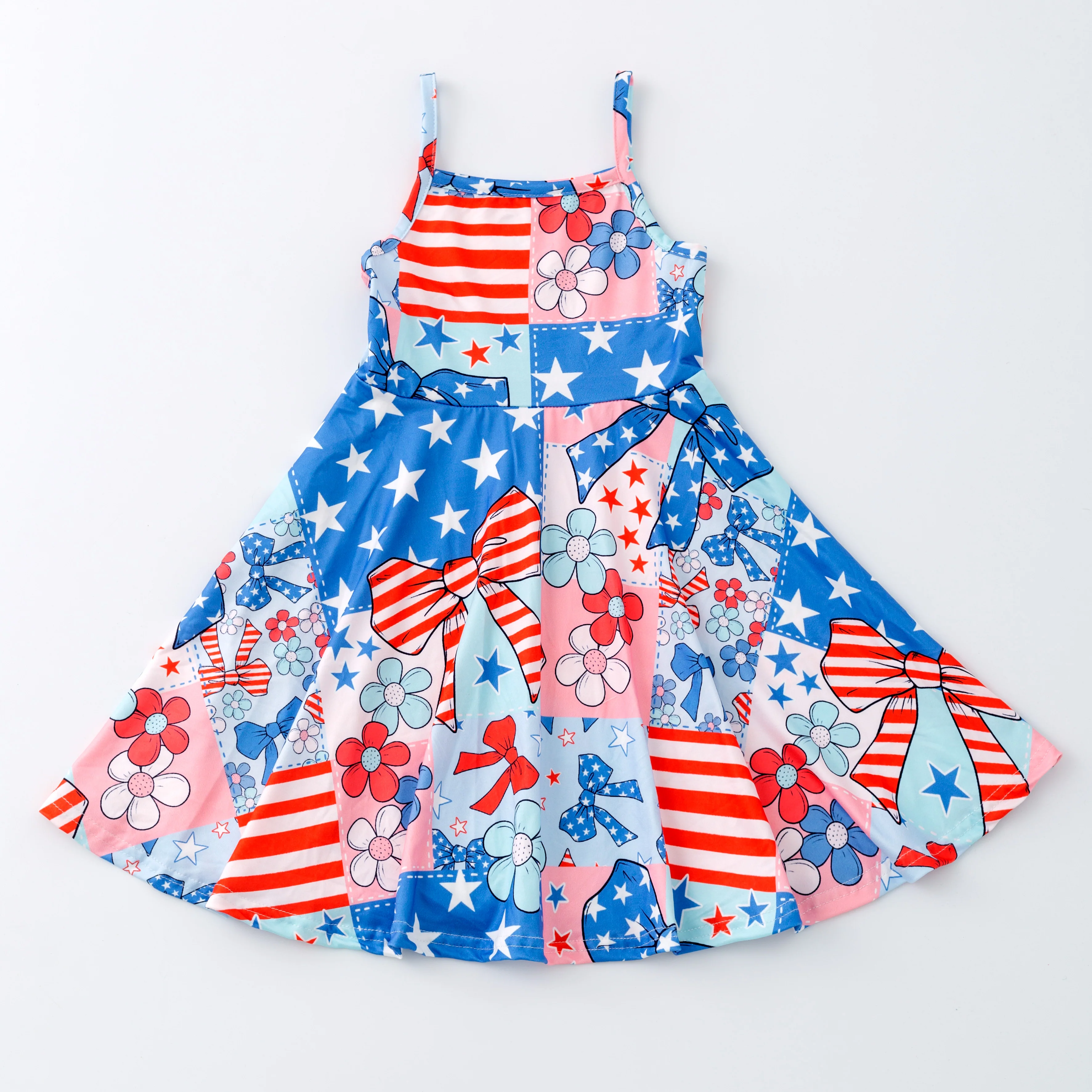 PATRIOTIC PATCH TANK TWIRL DRESS