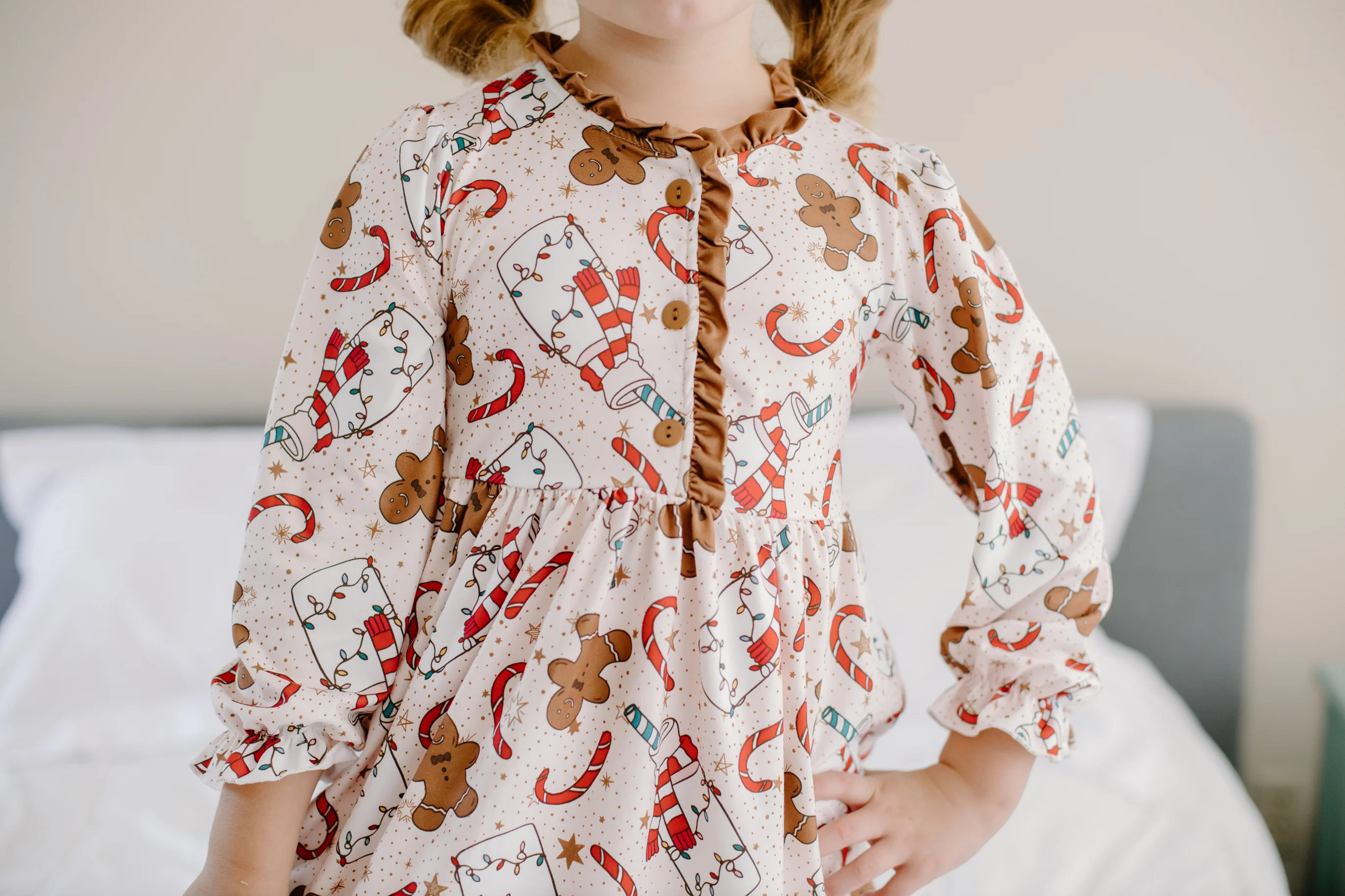 GINGERBREAD COOKIES & MILK LOUNGE GOWN