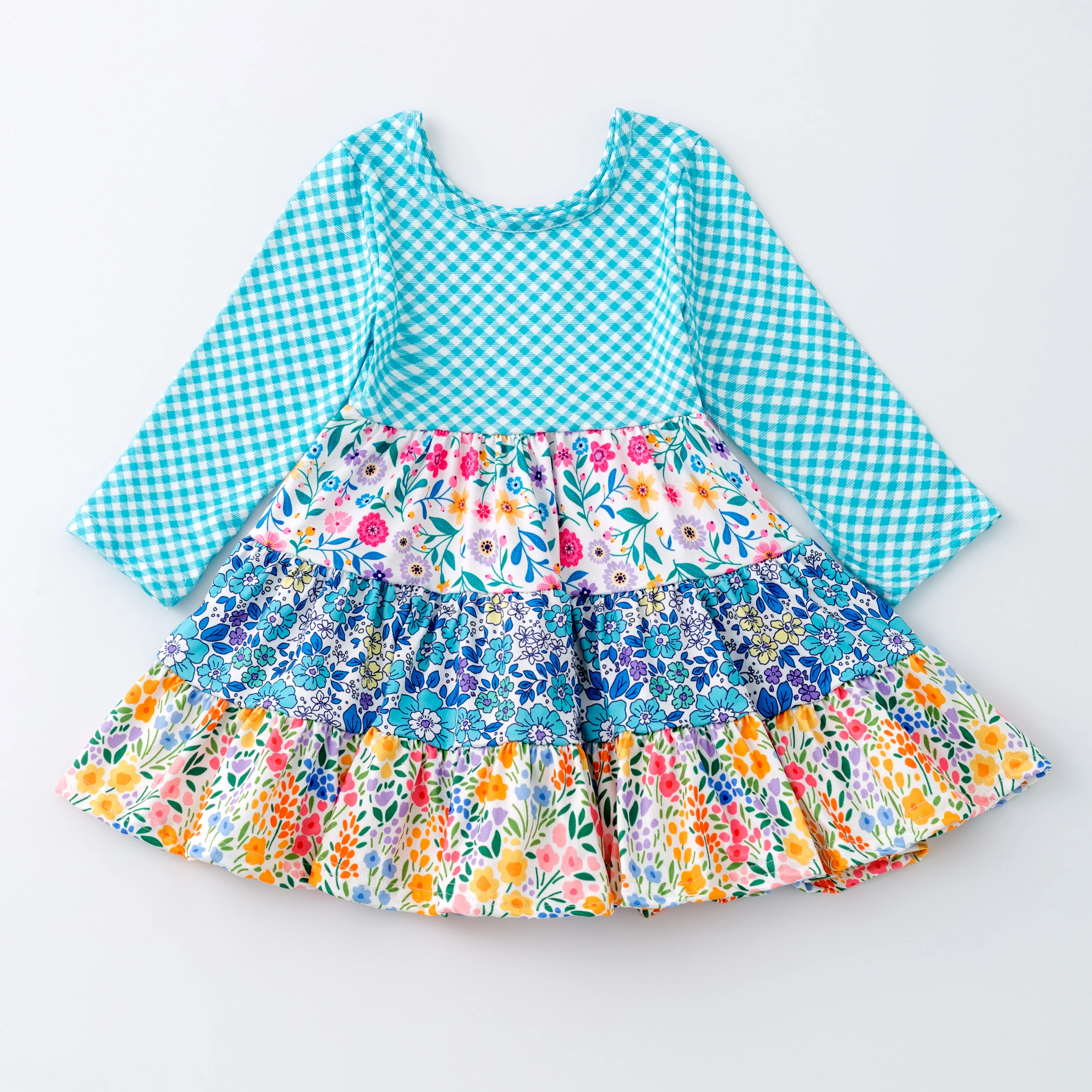 ANNABELLE TEAL  FLORAL LAYER DRESS