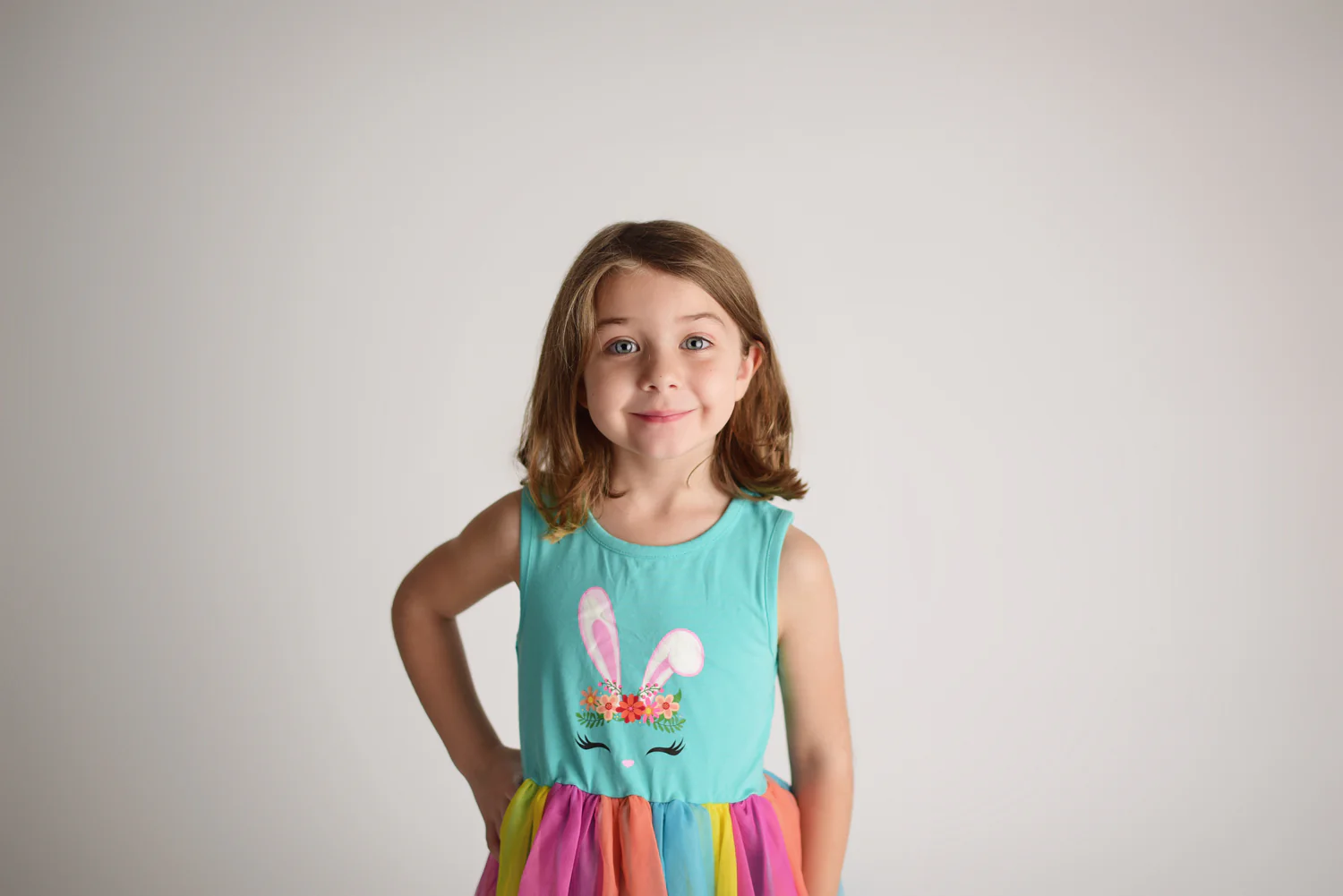 BUNNY RAINBOW TUTU DRESS