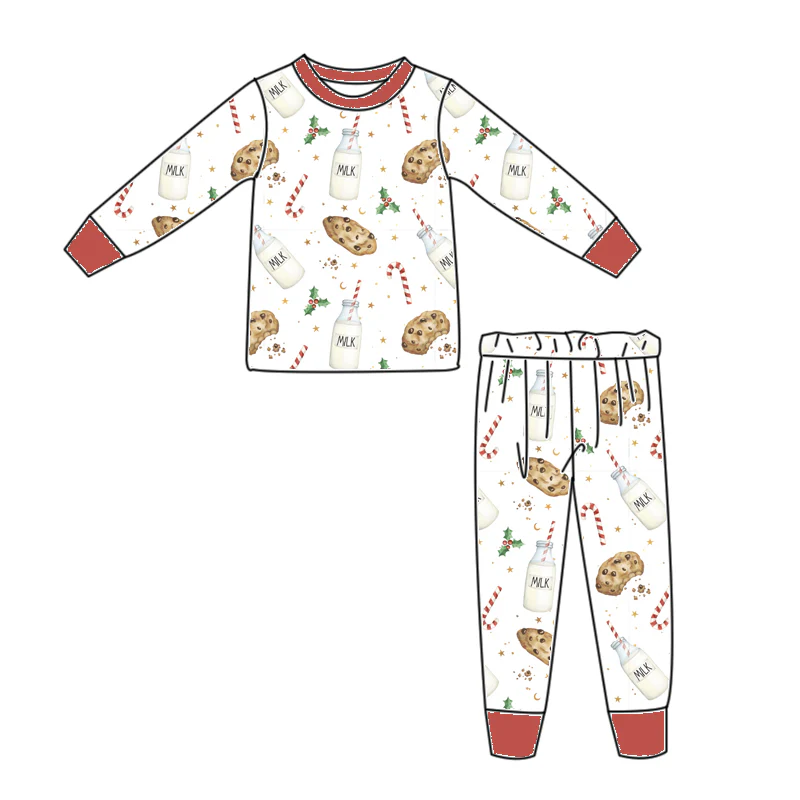 CHRISTMAS COOKIES & MILK BAMBOO PAJAMAS
