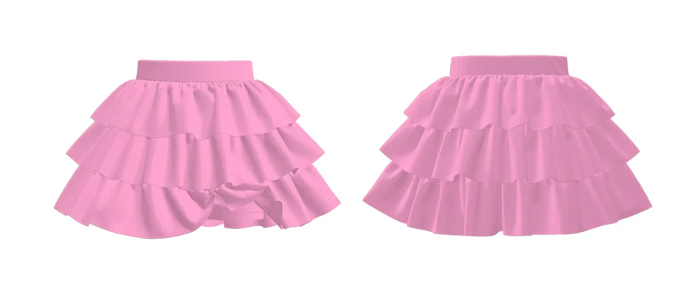 LIGHT PINK RUFFLE SKORT - PRESALE