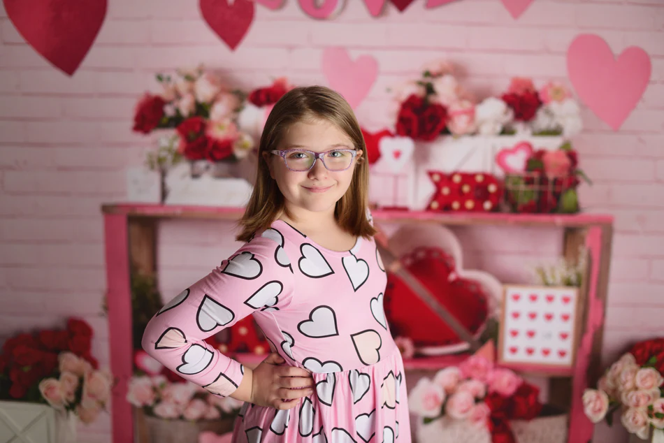 LILLY VALENTINE HEARTS DRESS - PINK