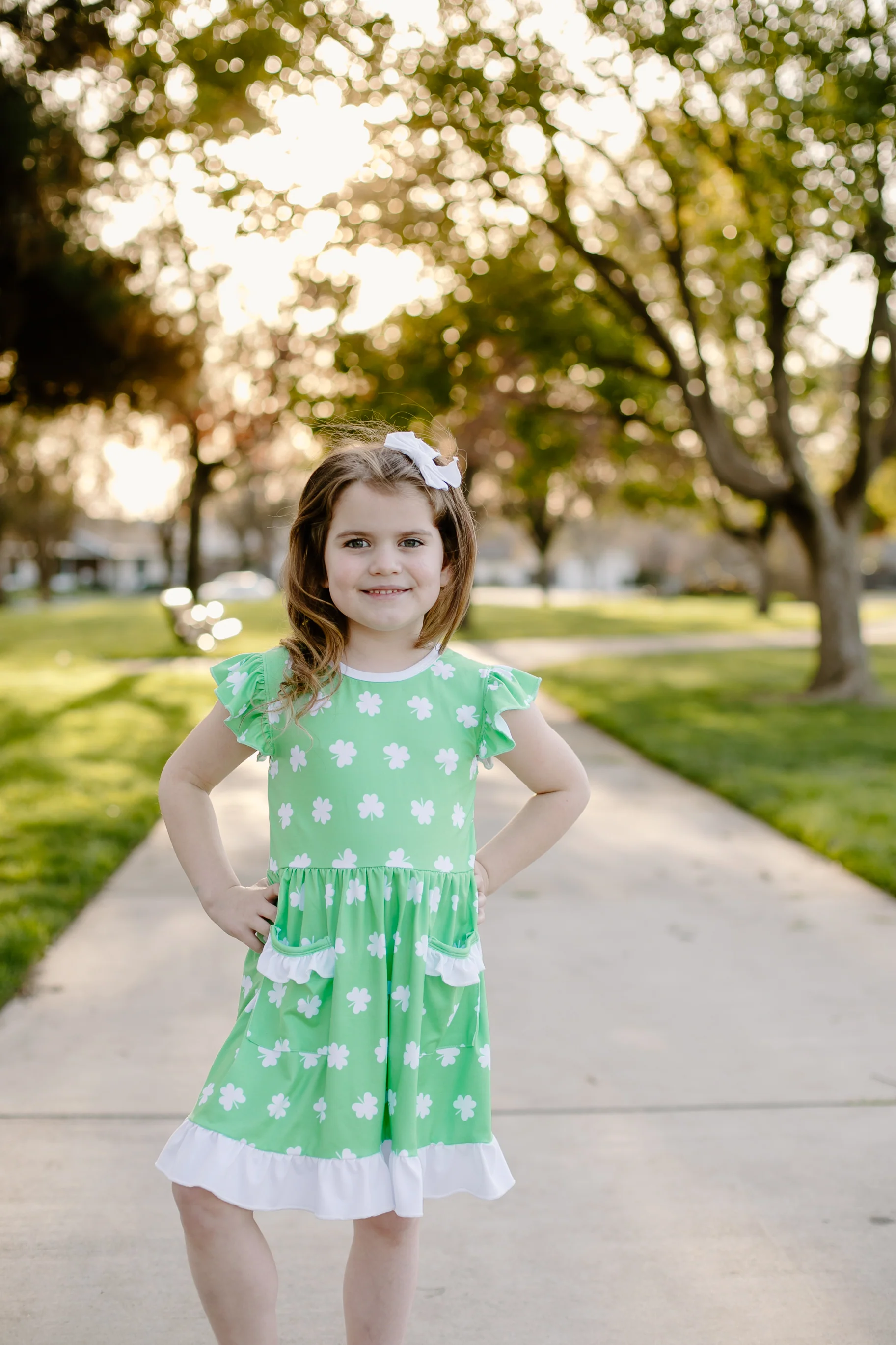 SHAMROCK DRESS WITH POCKETS