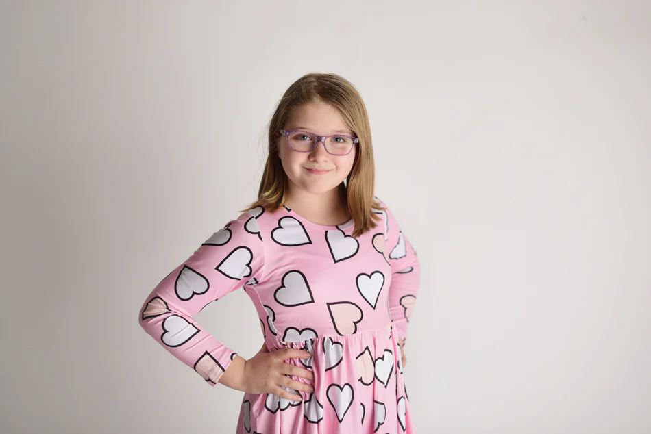 LILLY VALENTINE HEARTS DRESS - PINK